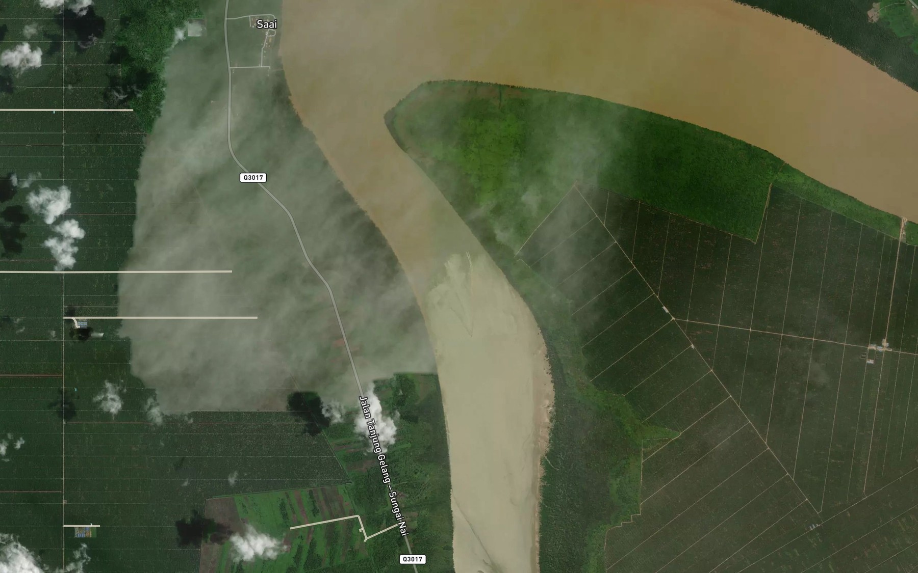 Satellite map of the Sungai Bubus
