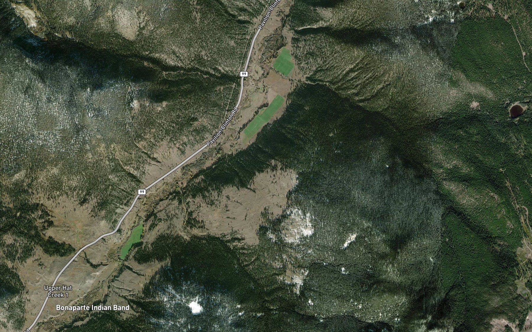 Satellite map of the Robertson Creek