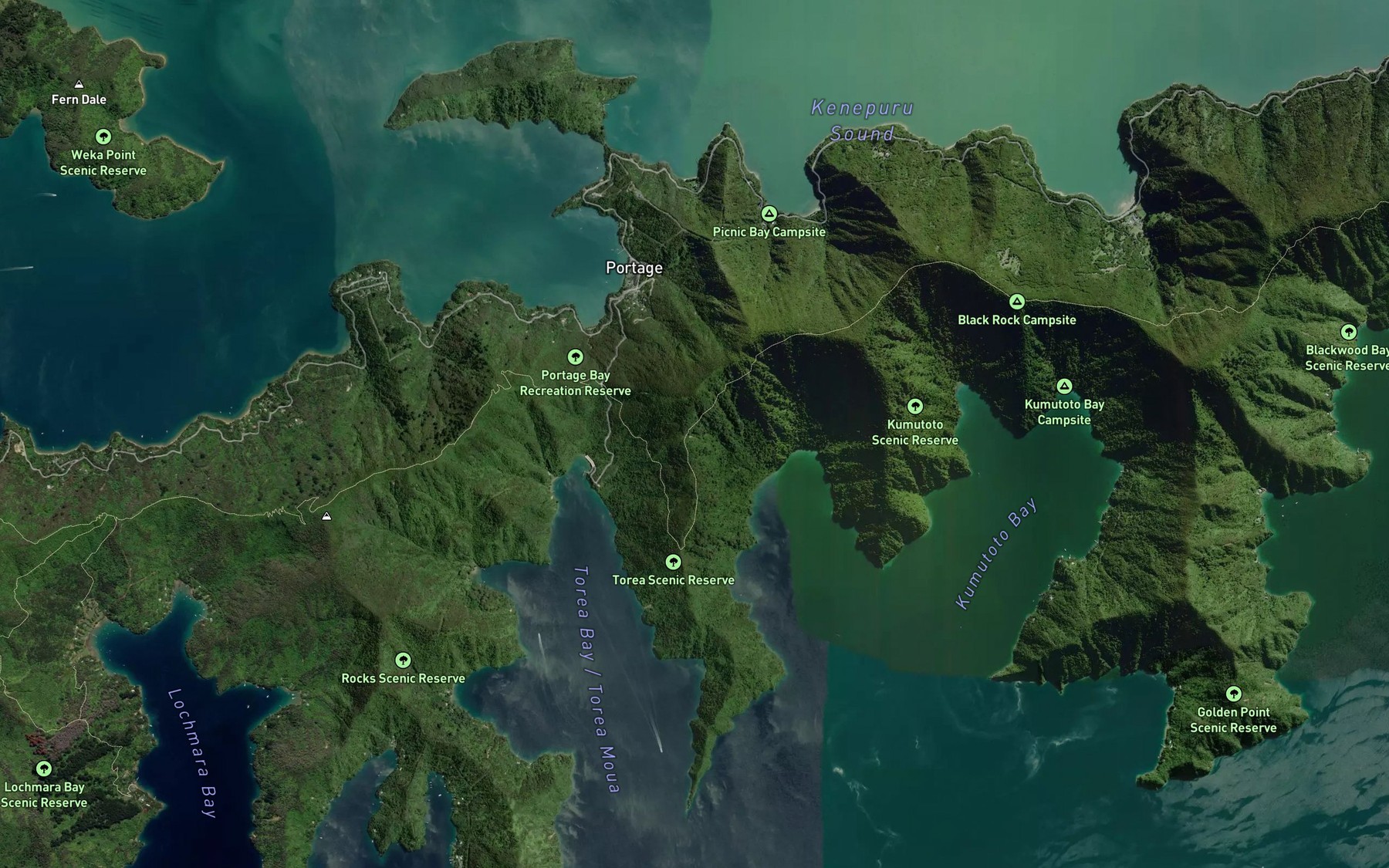 Satellite map of the Kaipakirikiri Bay