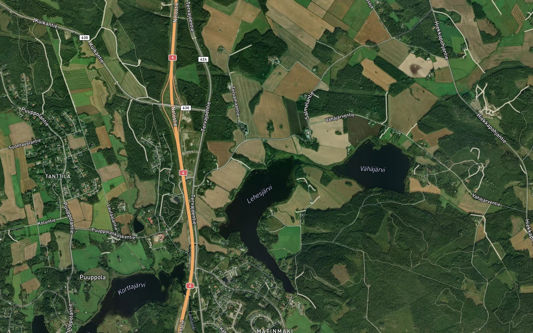 Satellite map of the Tervajoki