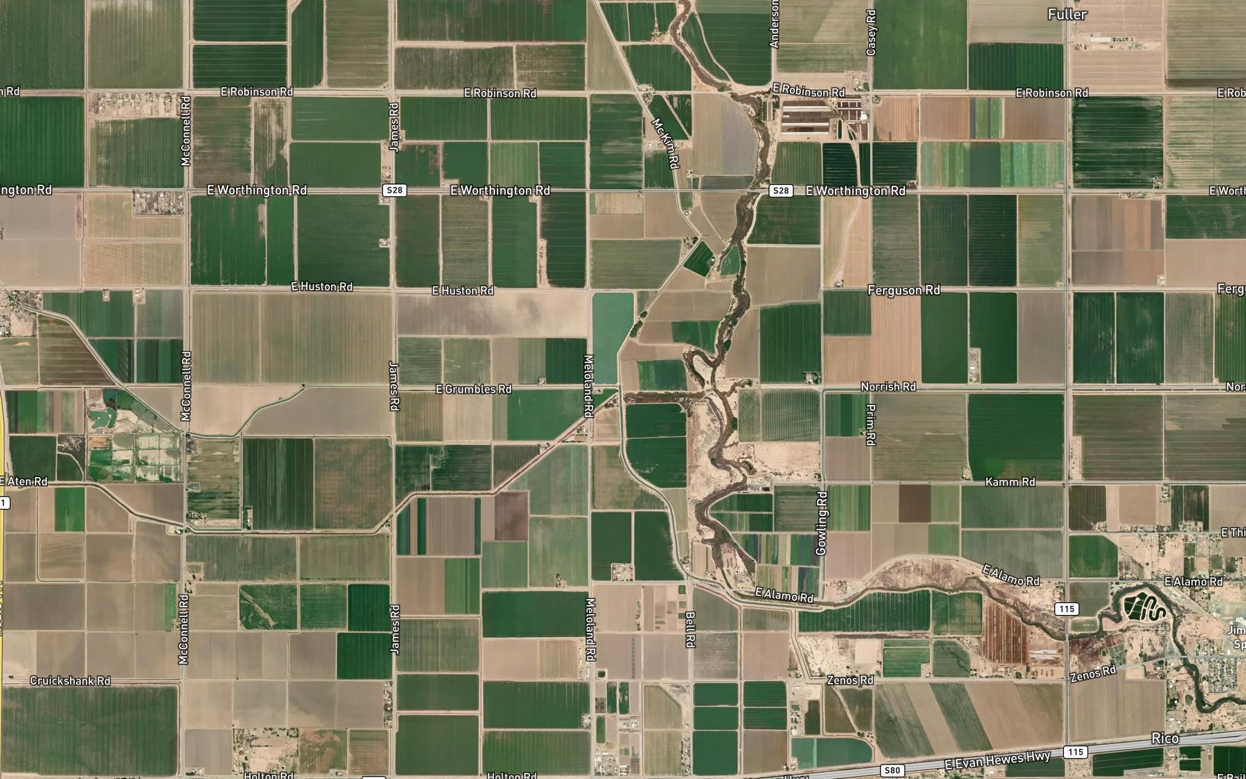 Satellite map of the Rositas Canal