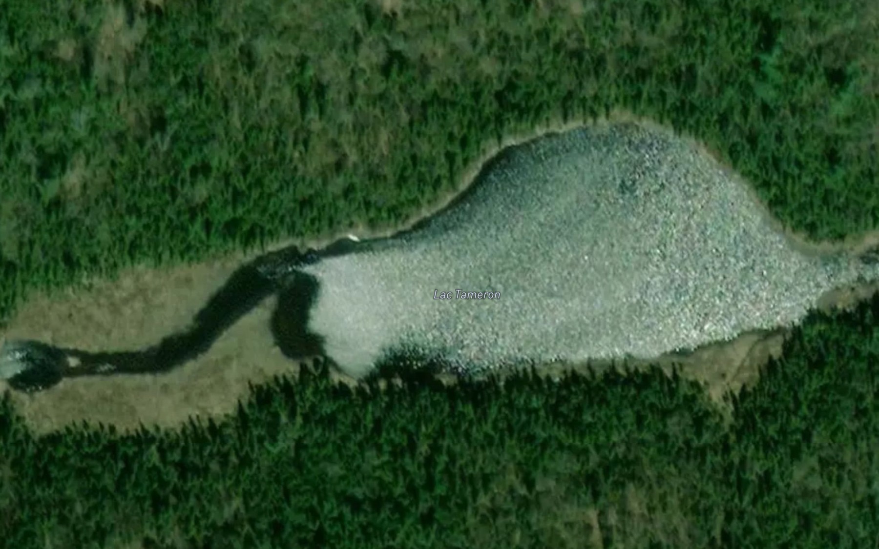 Satellite map of the Lac Tameron