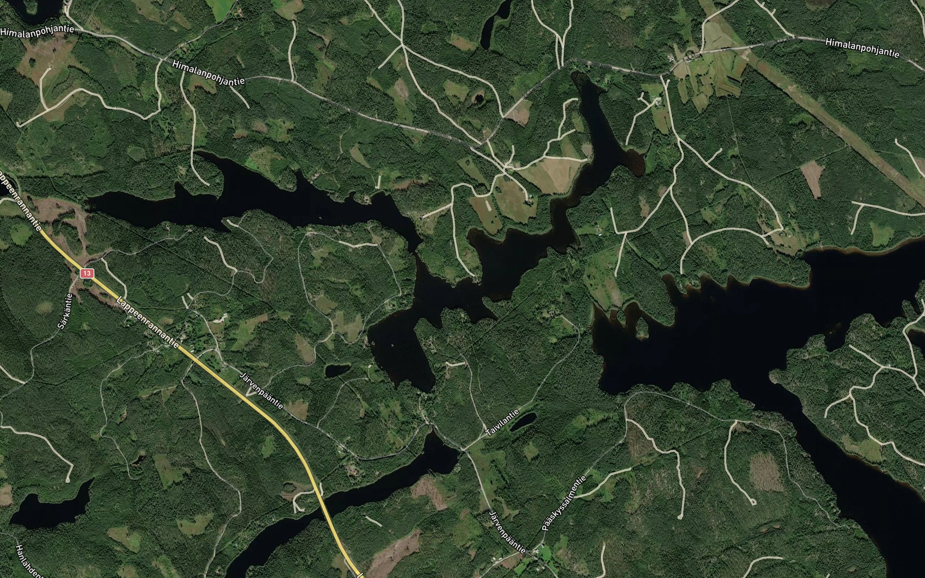 Satellite map of the Ruskiajarvi
