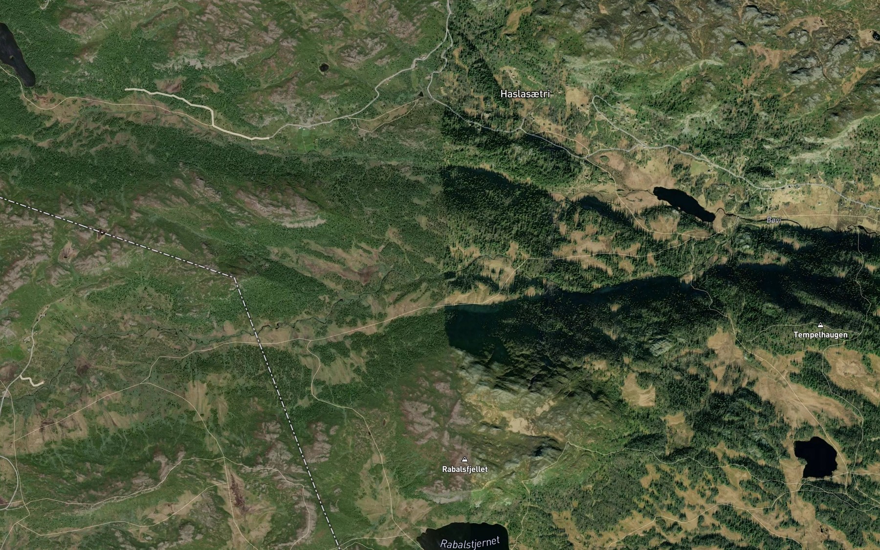 Satellite map of the Vassvolla