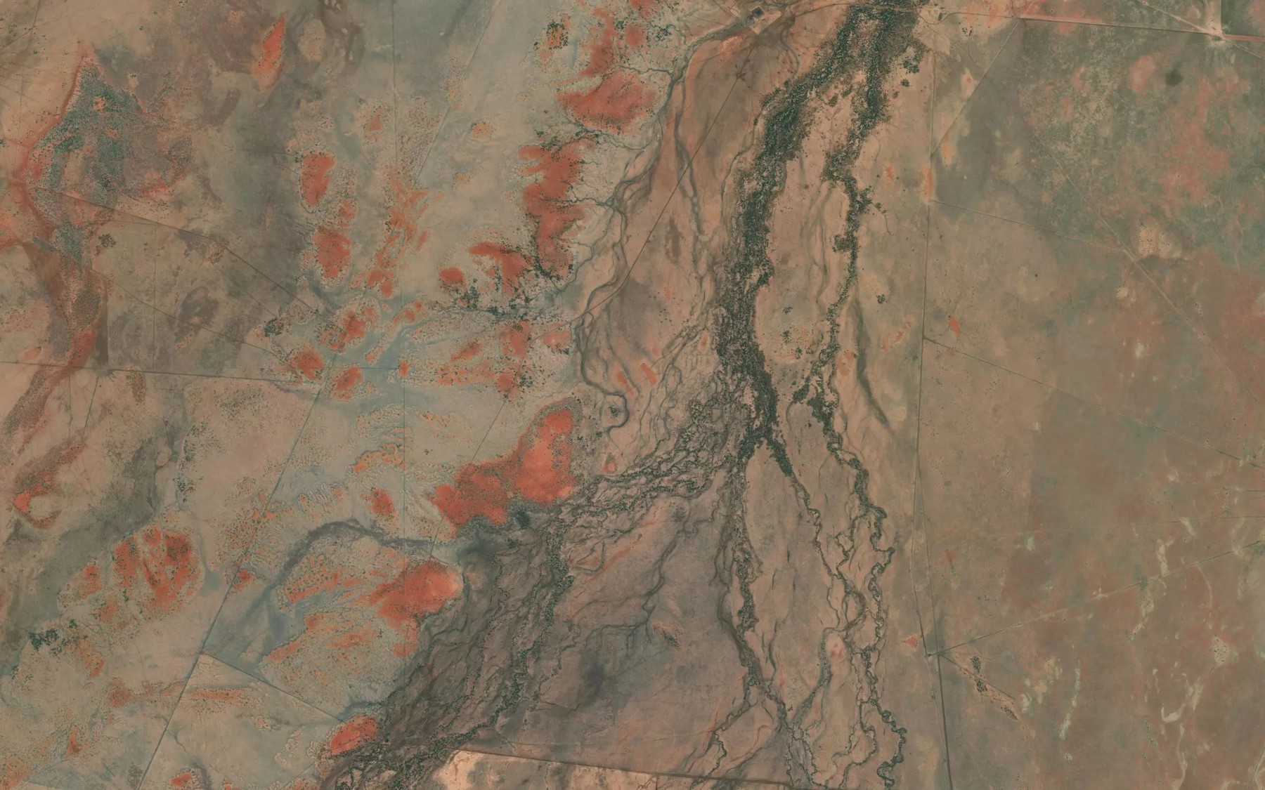 Satellite map of the Harry Creek