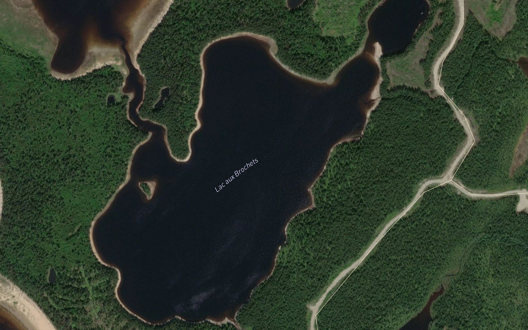 Satellite map of the Lac aux Brochets
