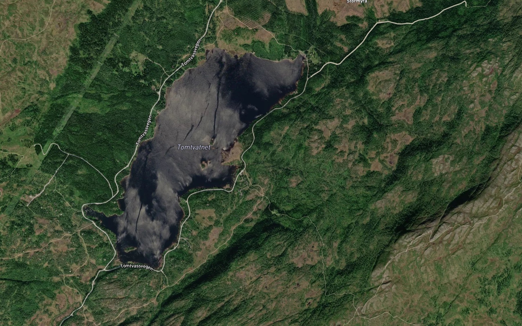 Satellite map of the Heggesbekken