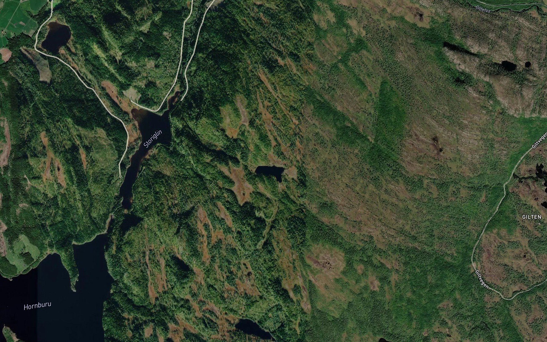 Satellite map of the Langsaetertjorna