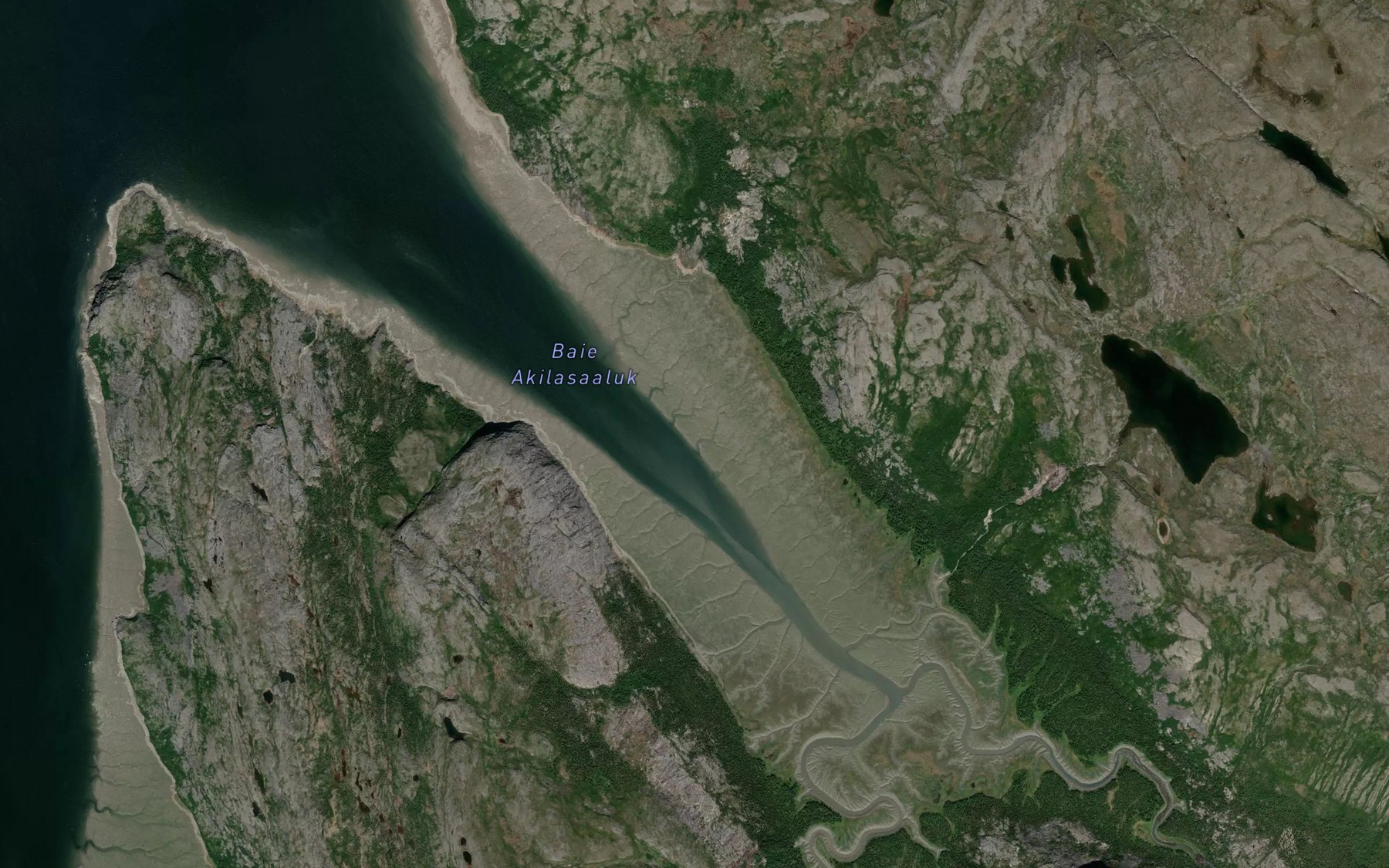 Satellite map of the Baie Akilasaaluk