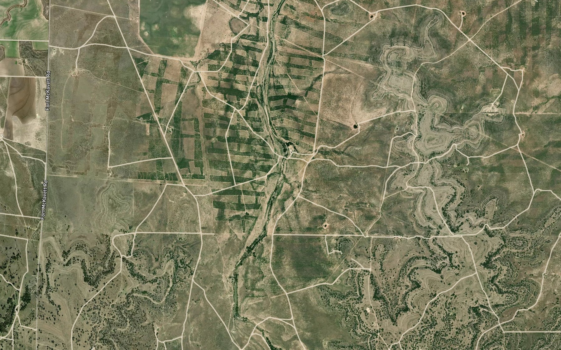 Satellite map of the Welch Creek