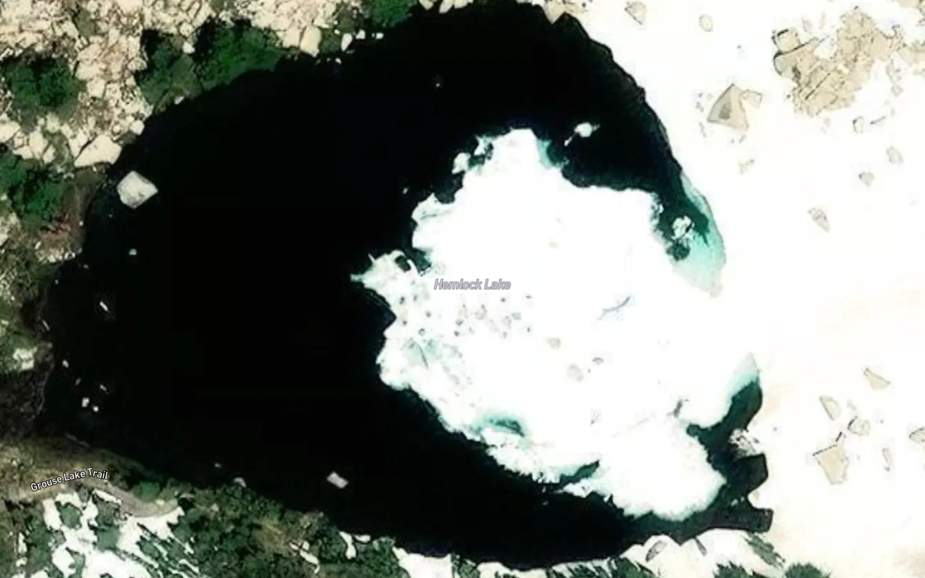 Satellite map of the Hemlock Lake