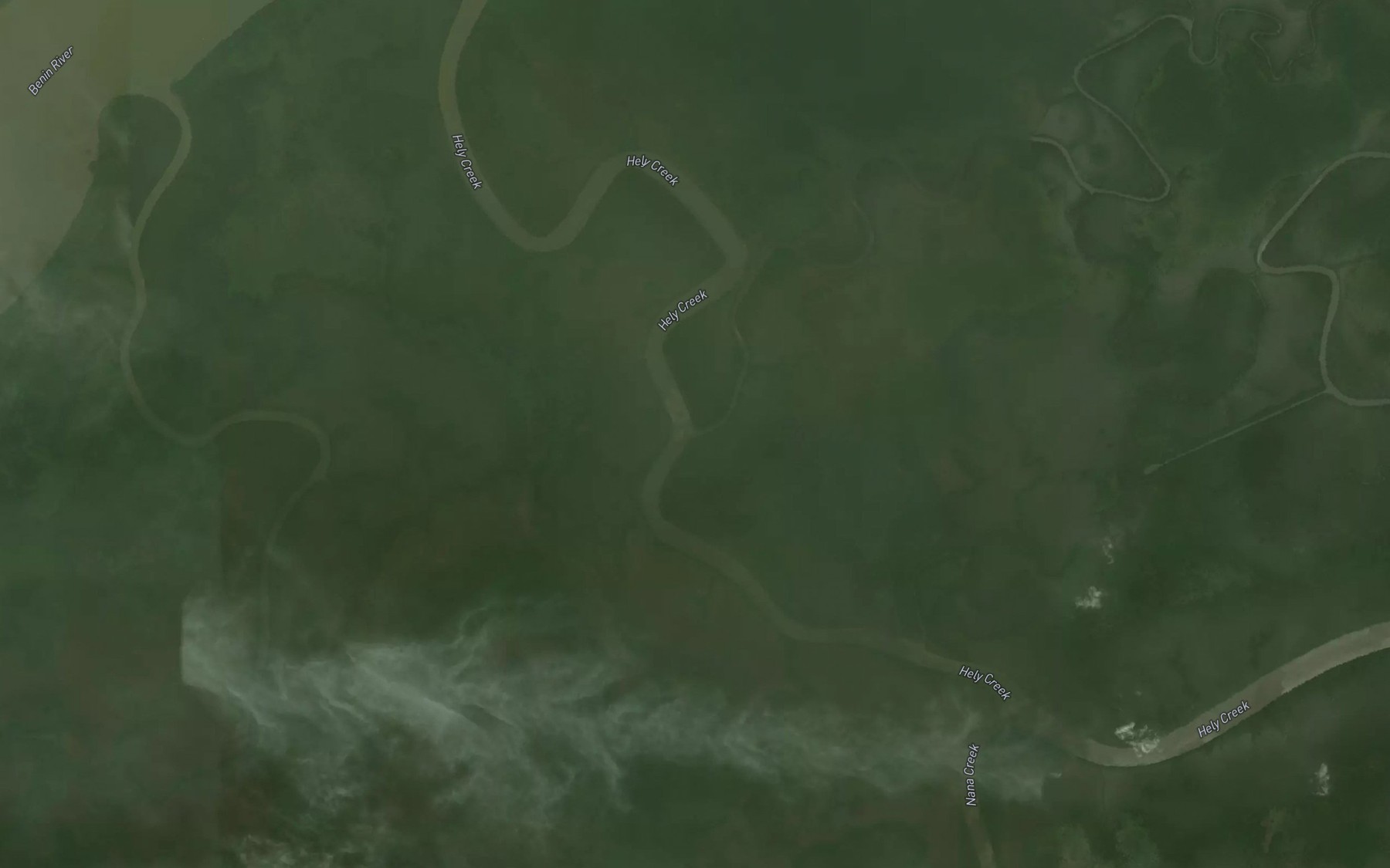 Satellite map of the Besibe Creek