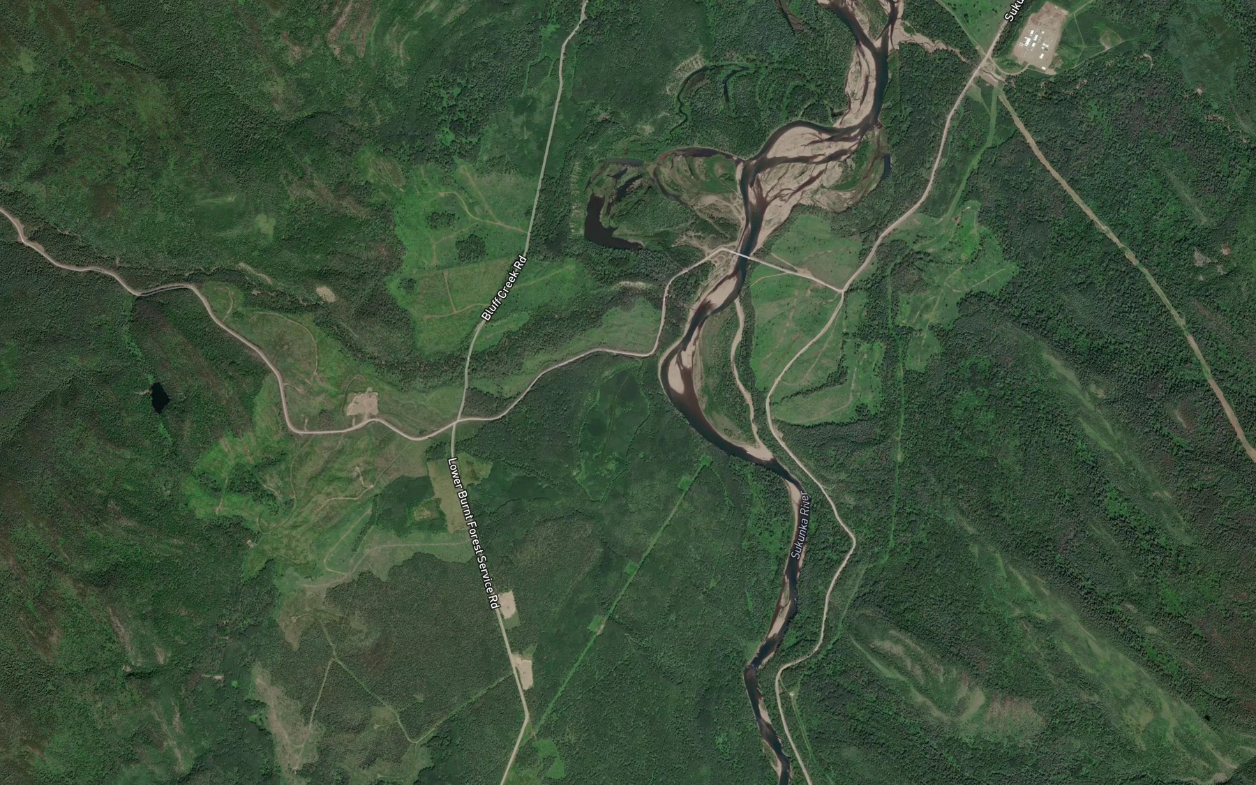 Satellite map of the Blind Creek