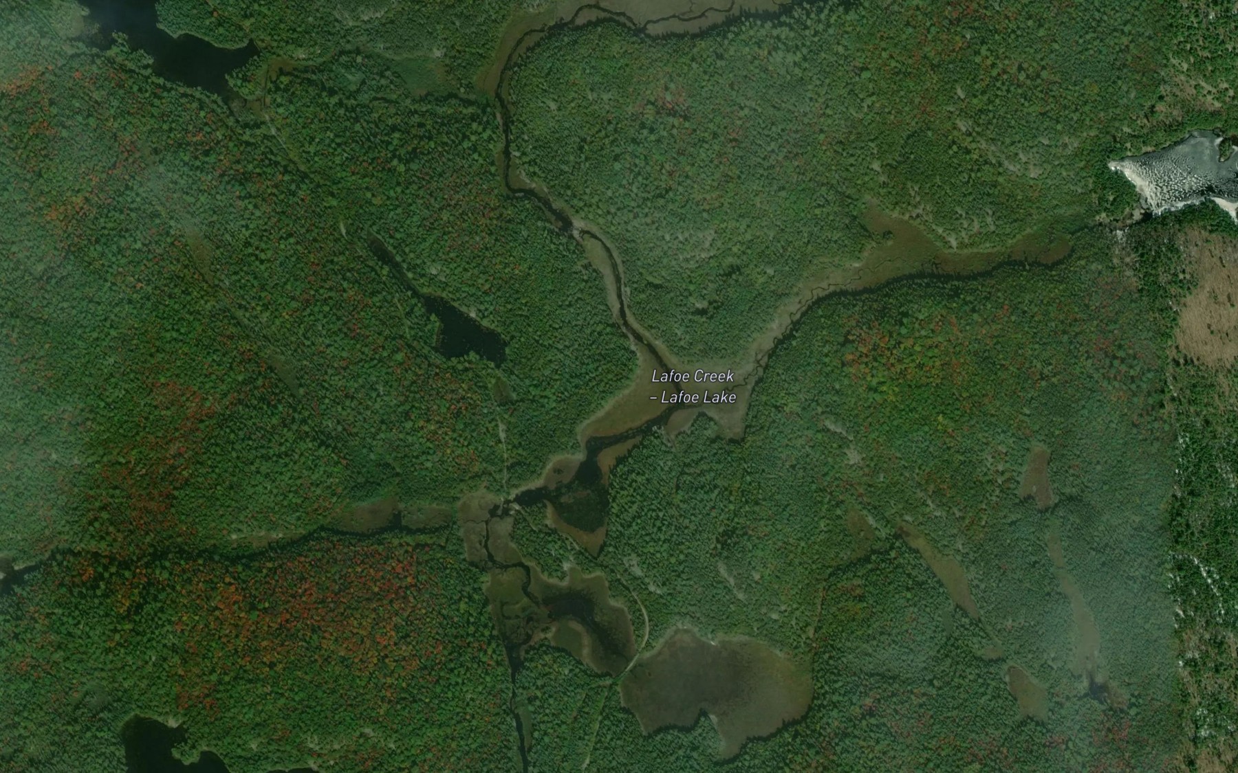 Satellite map of the Lafoe Lake