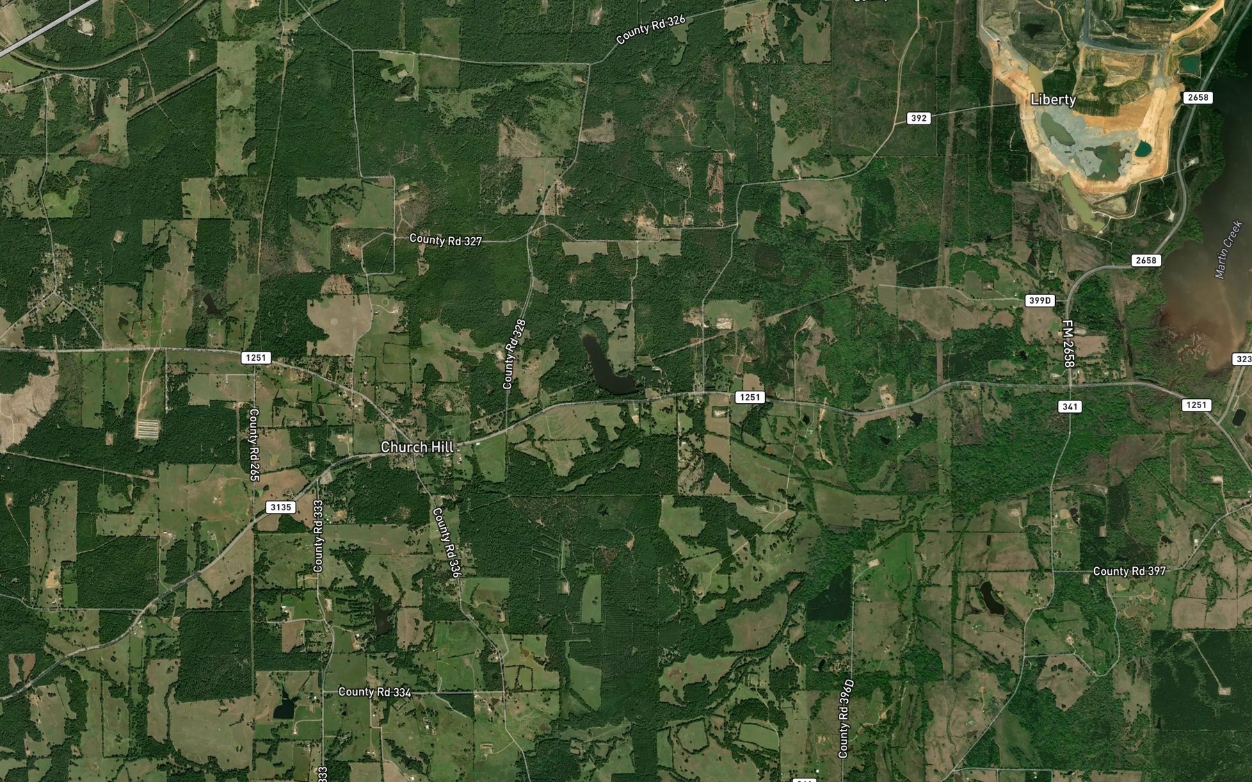 Satellite map of the Roman Lake