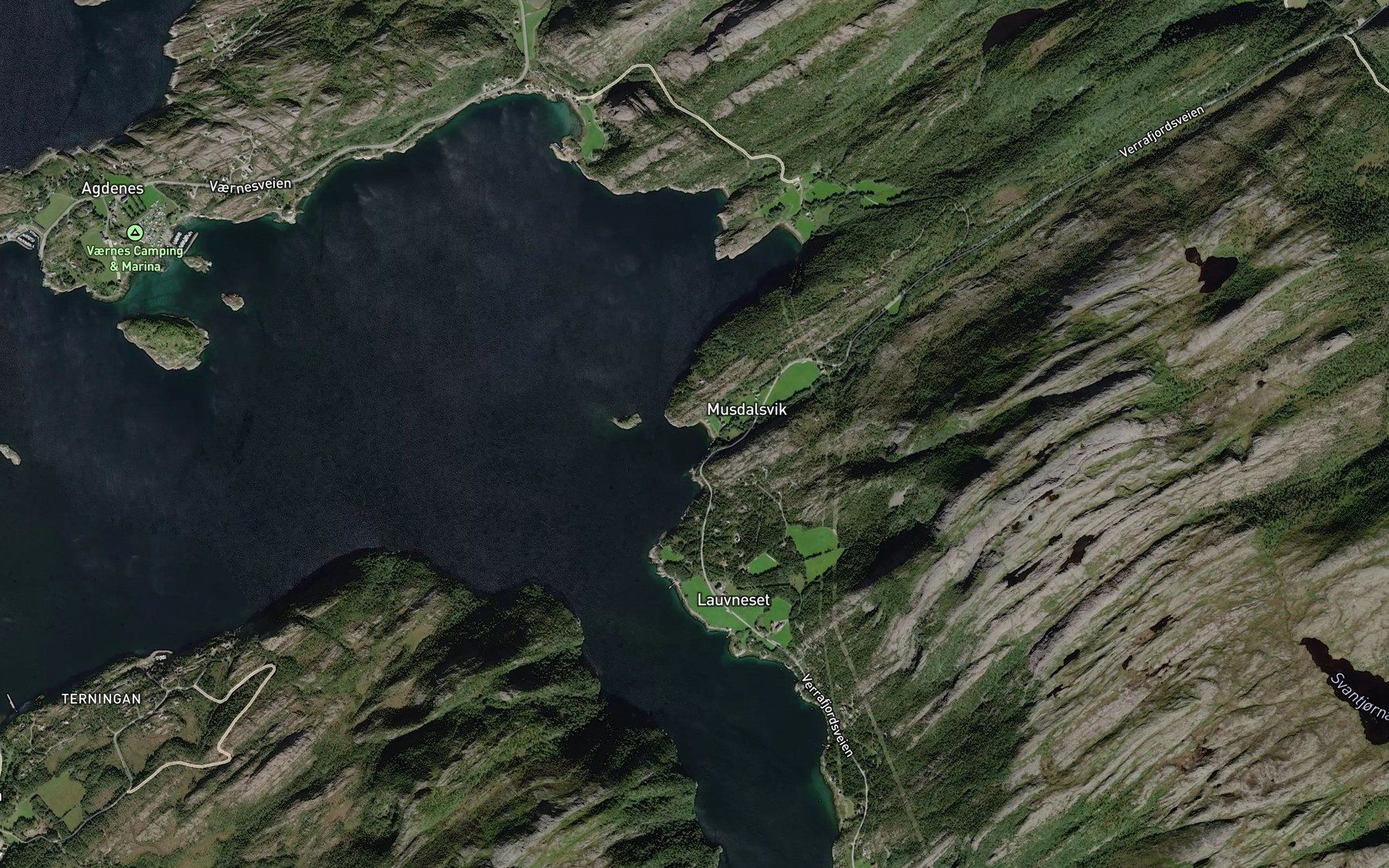 Satellite map of the Musdalsvik