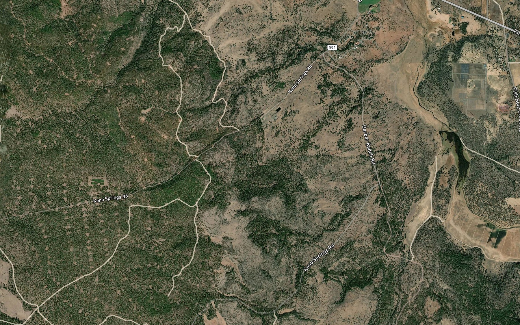 Satellite map of the Skedaddle Spring