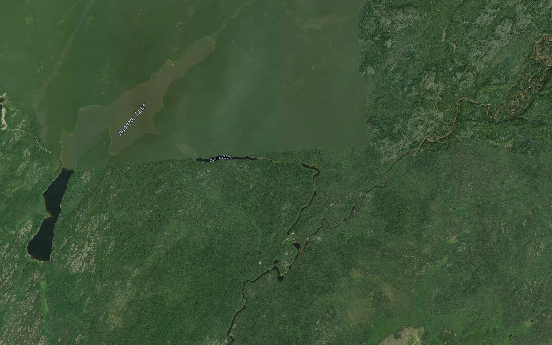 Satellite map of the Macutagon Creek