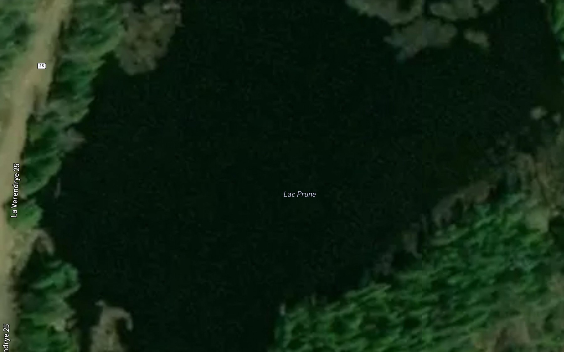 Satellite map of the Lac Prune