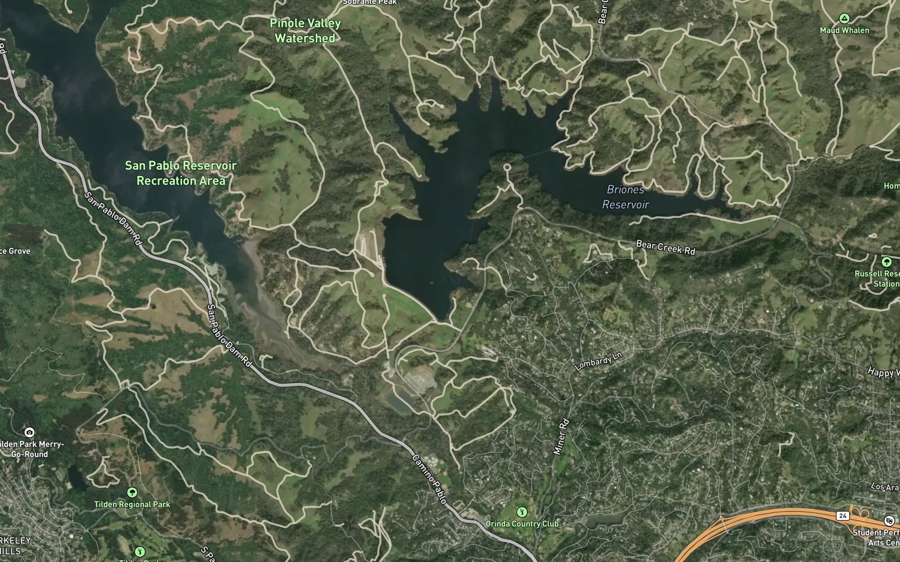 Satellite map of the Little John Cove