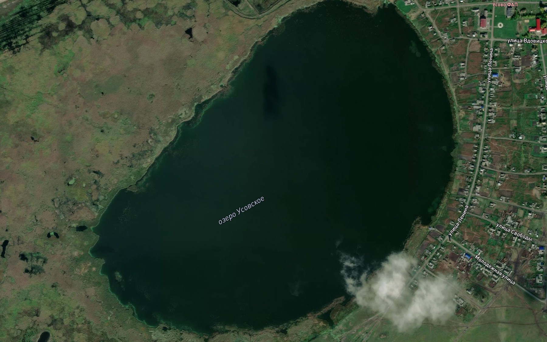 Satellite map of the Ozero Usovskoye