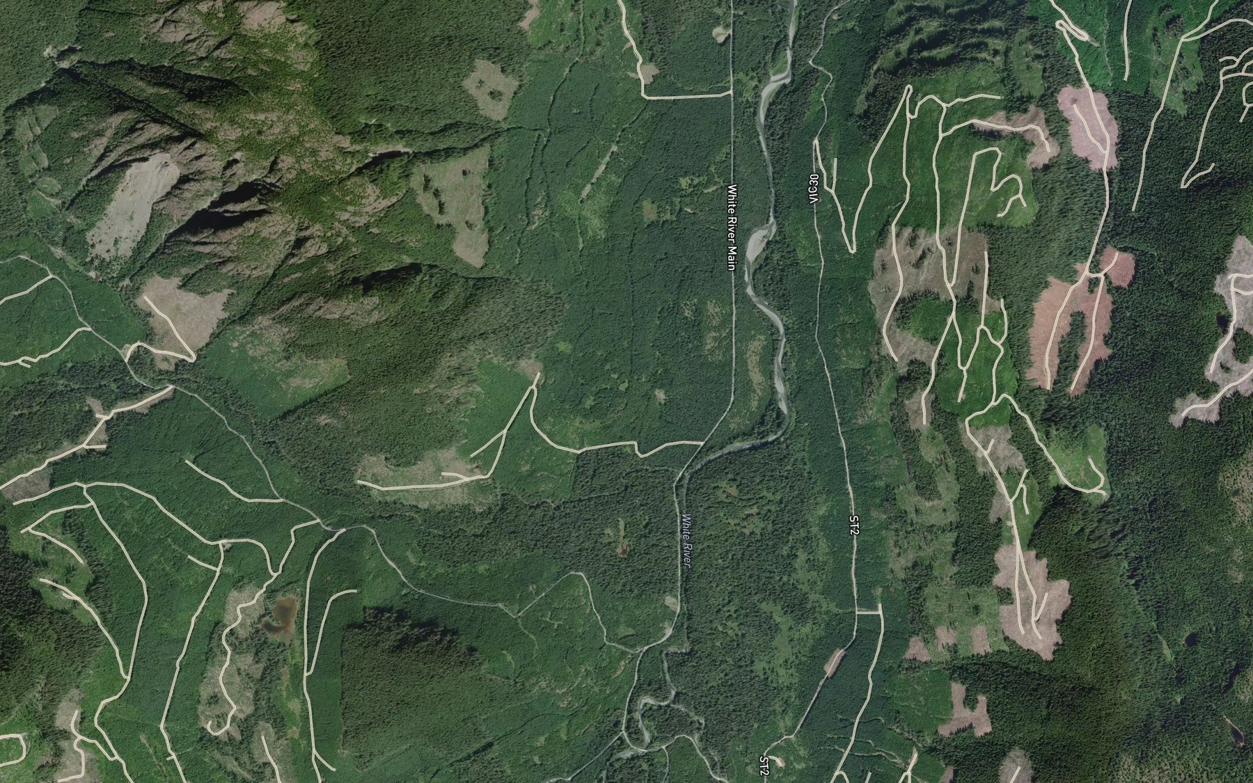 Satellite map of the Moakwa Creek