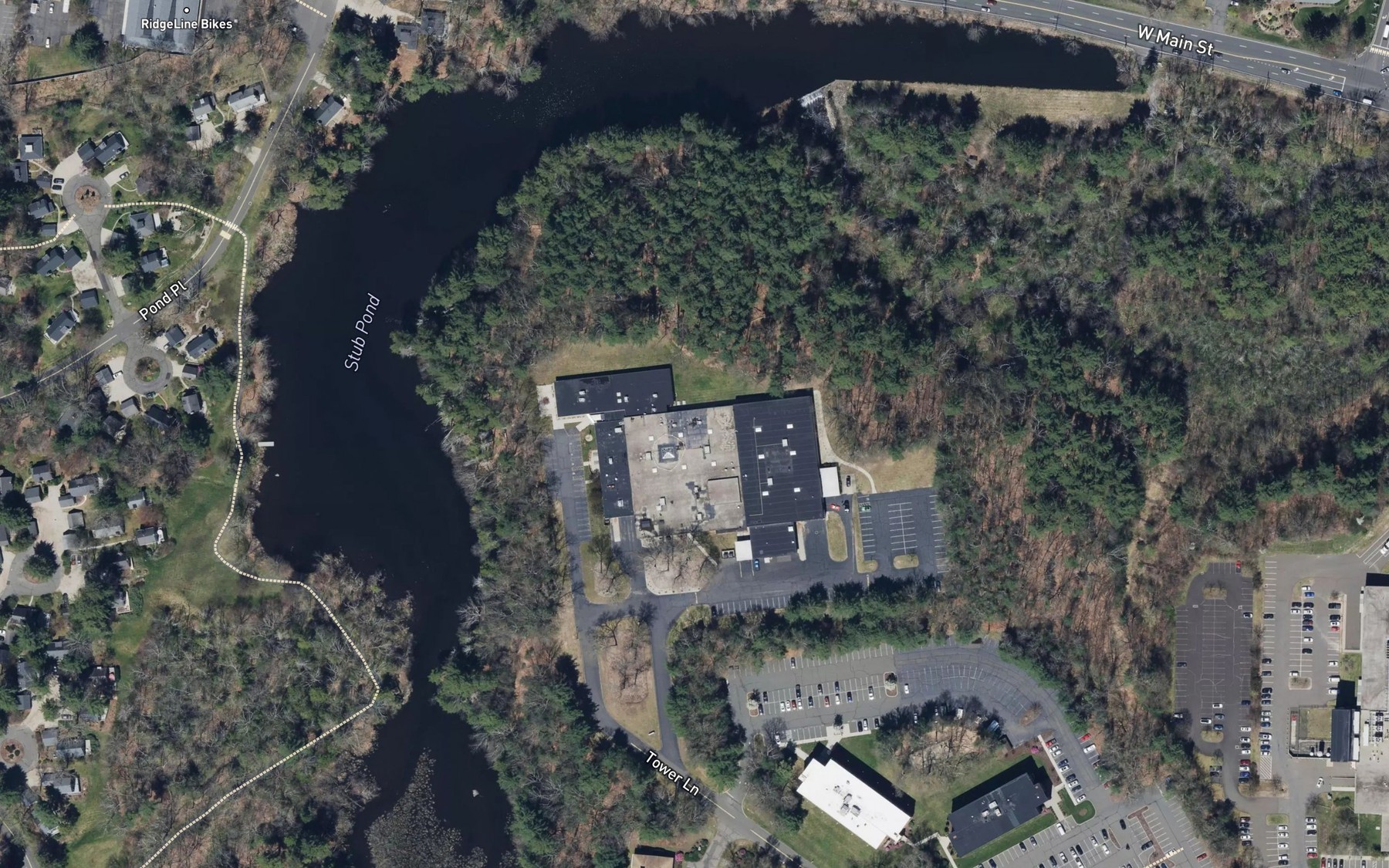 Satellite map of the Stub Pond