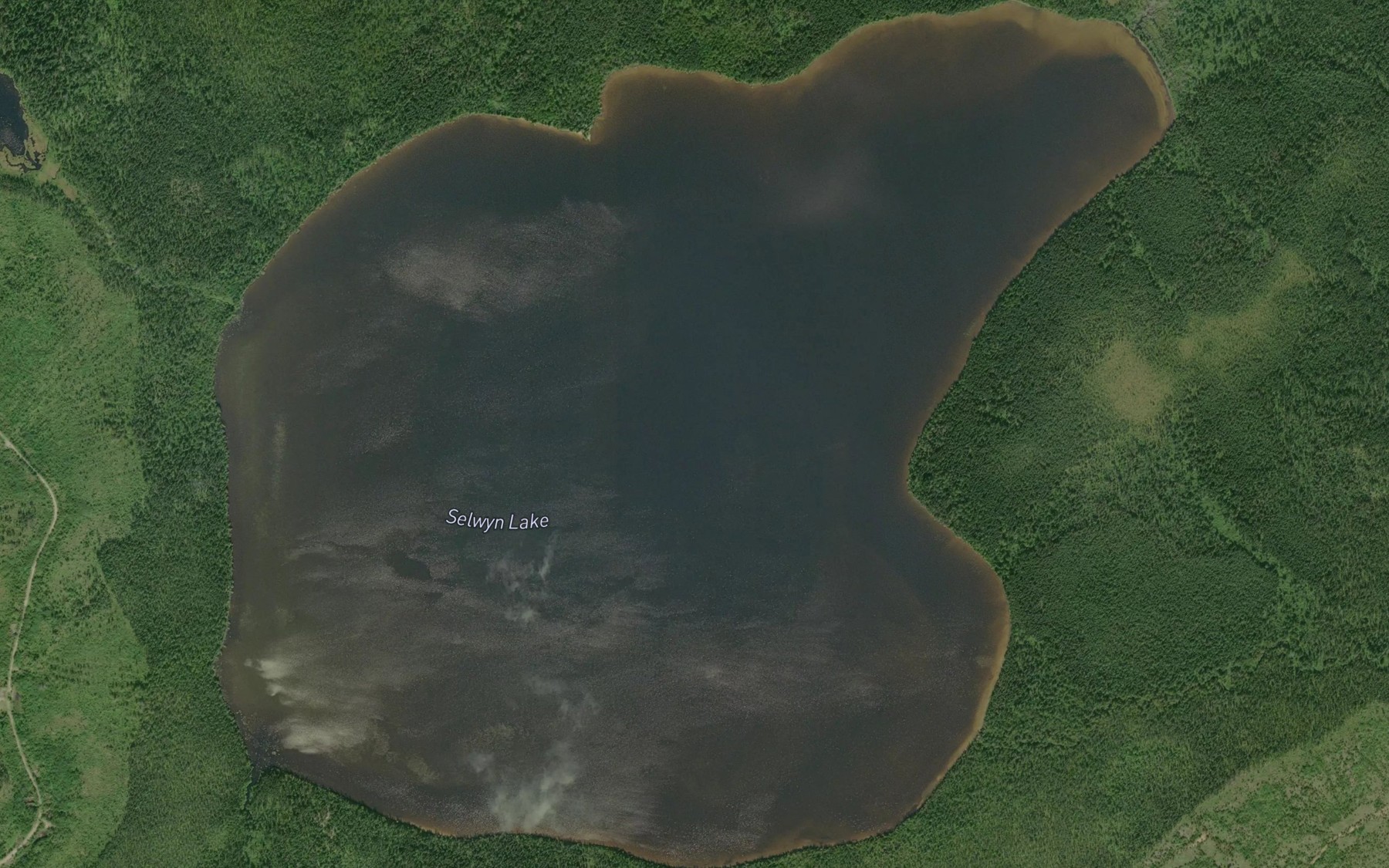 Satellite map of the Selwyn Lake