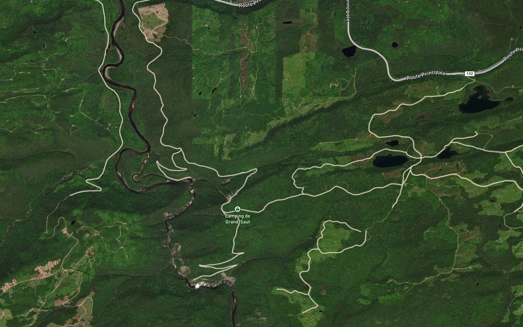Satellite map of the Coulee du Petit Saut