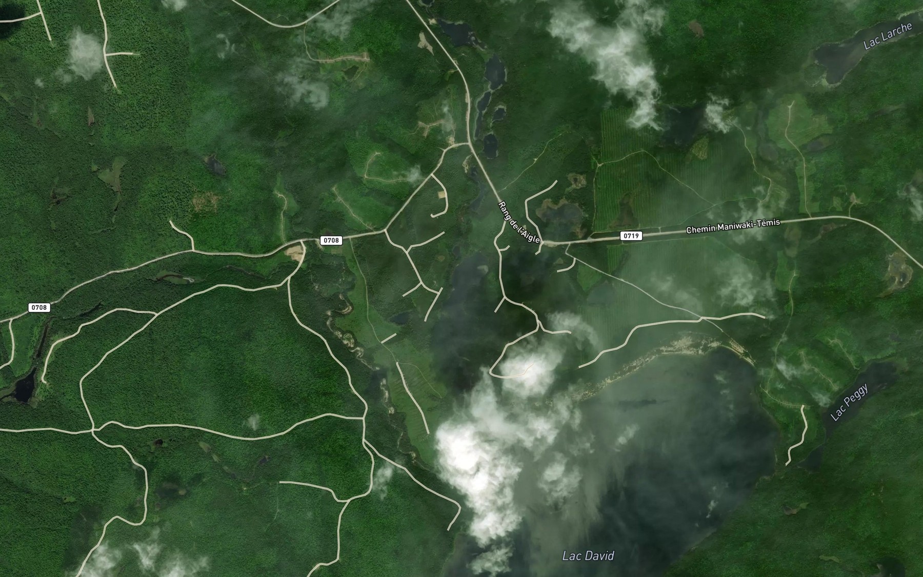 Satellite map of the Lac de l'Orignal
