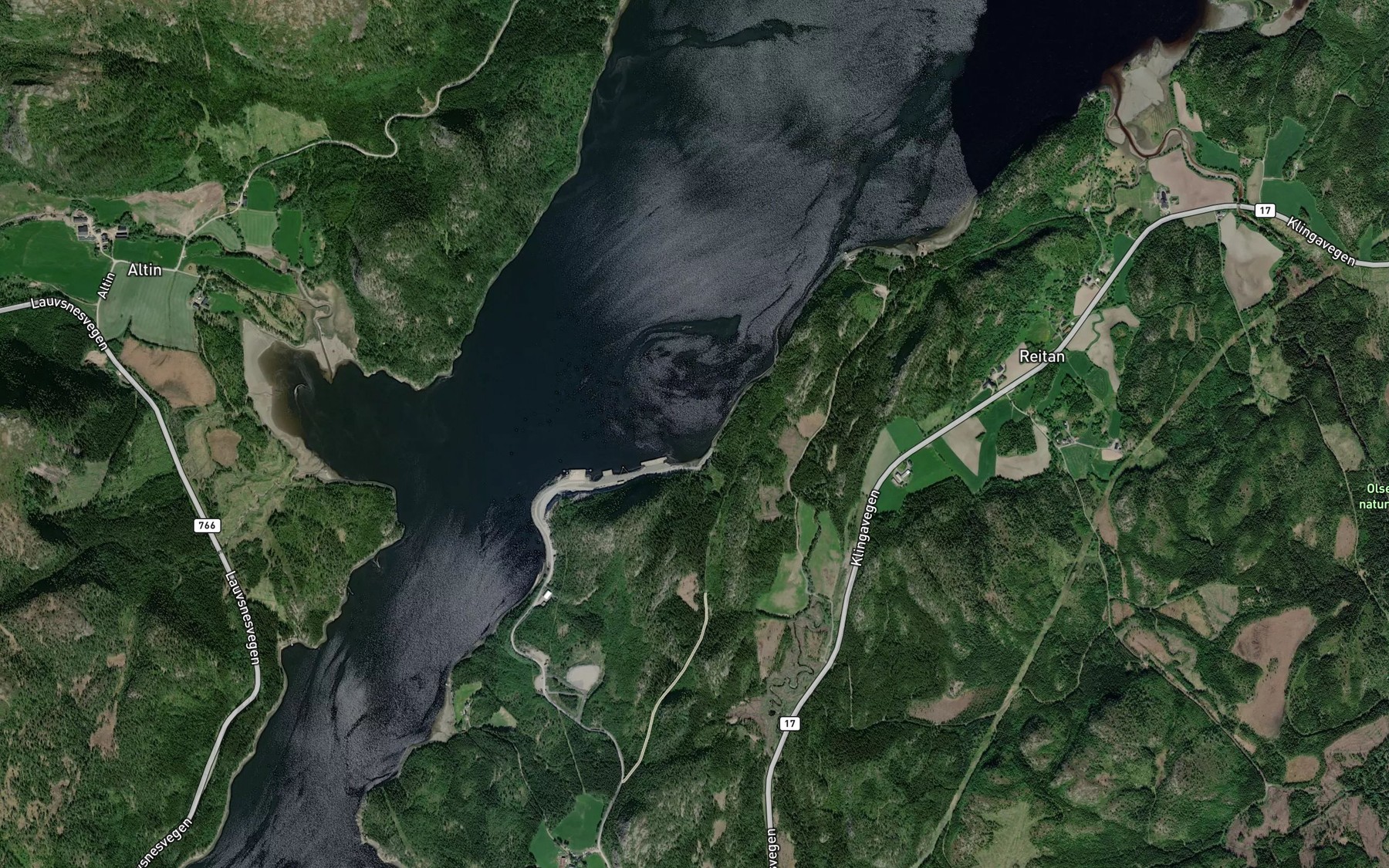 Satellite map of the Skavika
