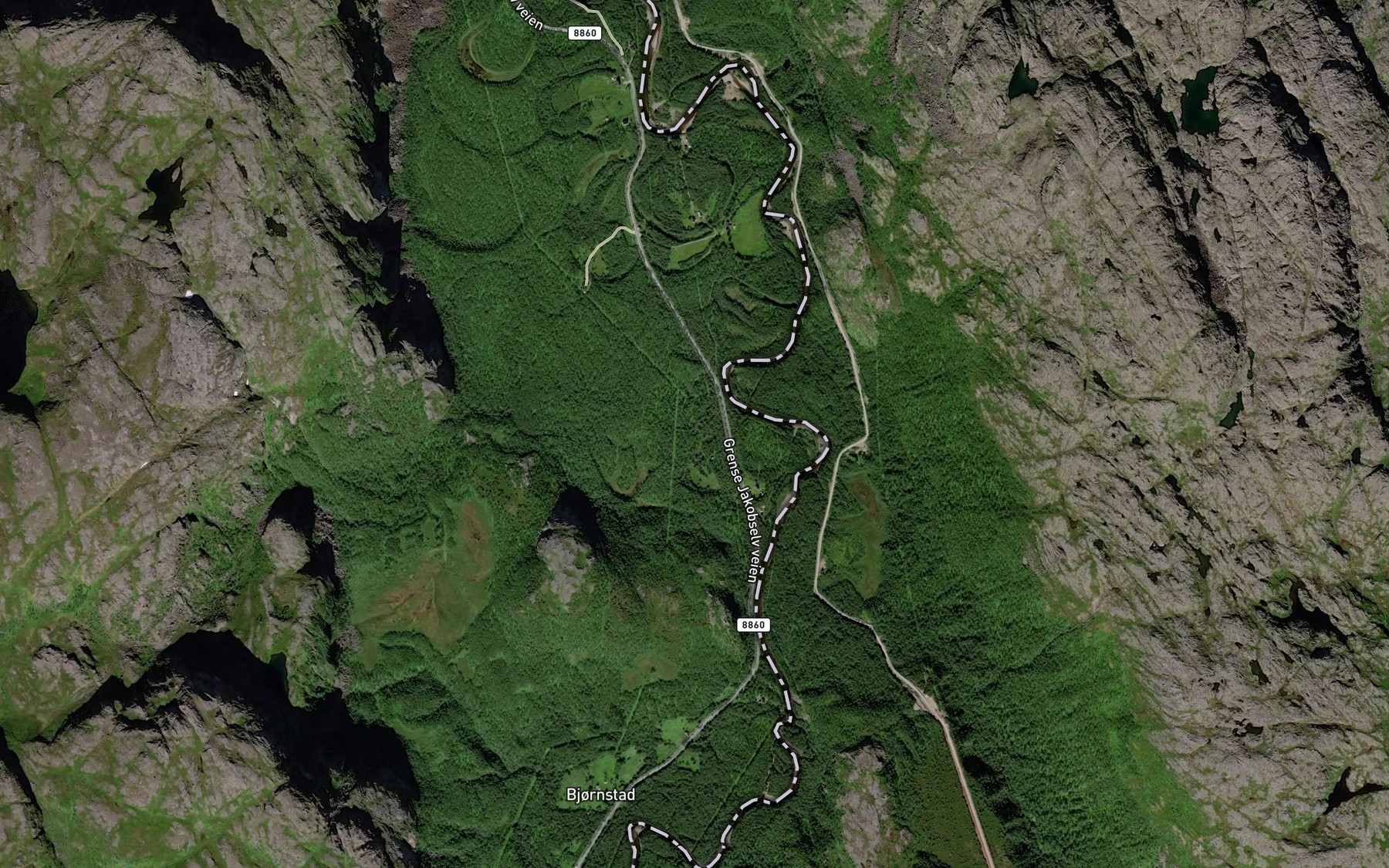 Satellite map of the Heimdalsbekken