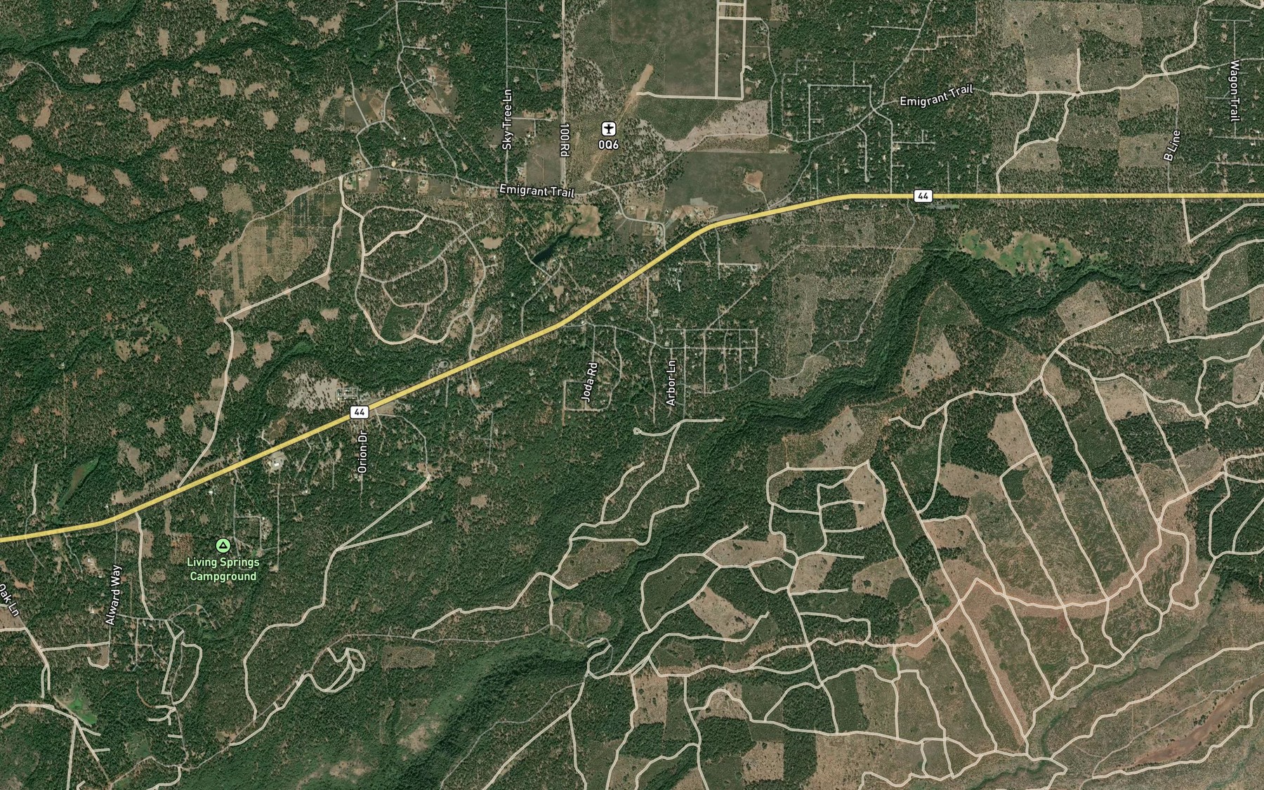 Satellite map of the Berry Spring