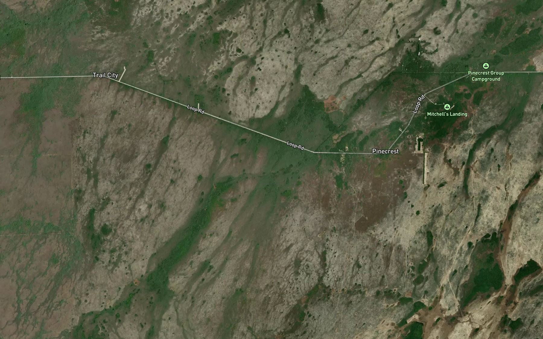 Satellite map of the Dayhoff Slough