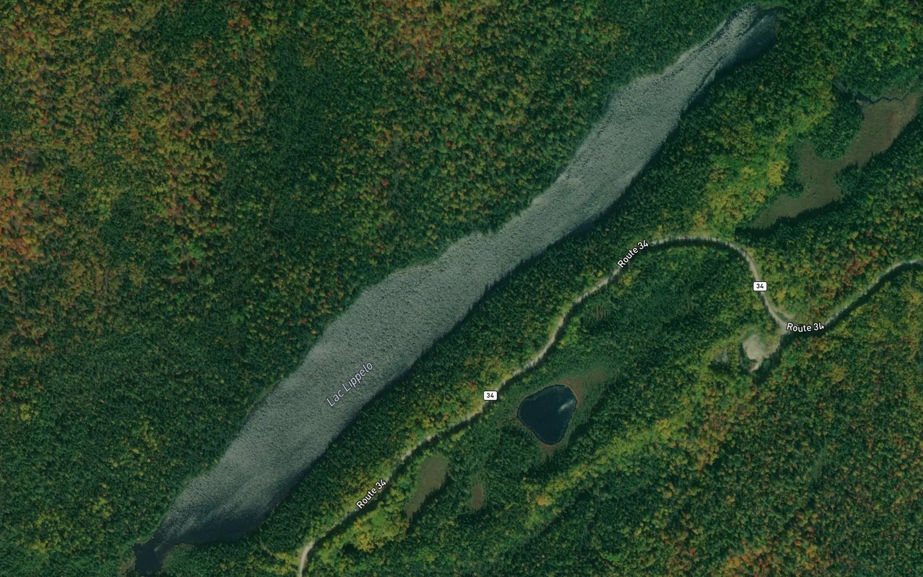 Satellite map of the Lac Lippelo