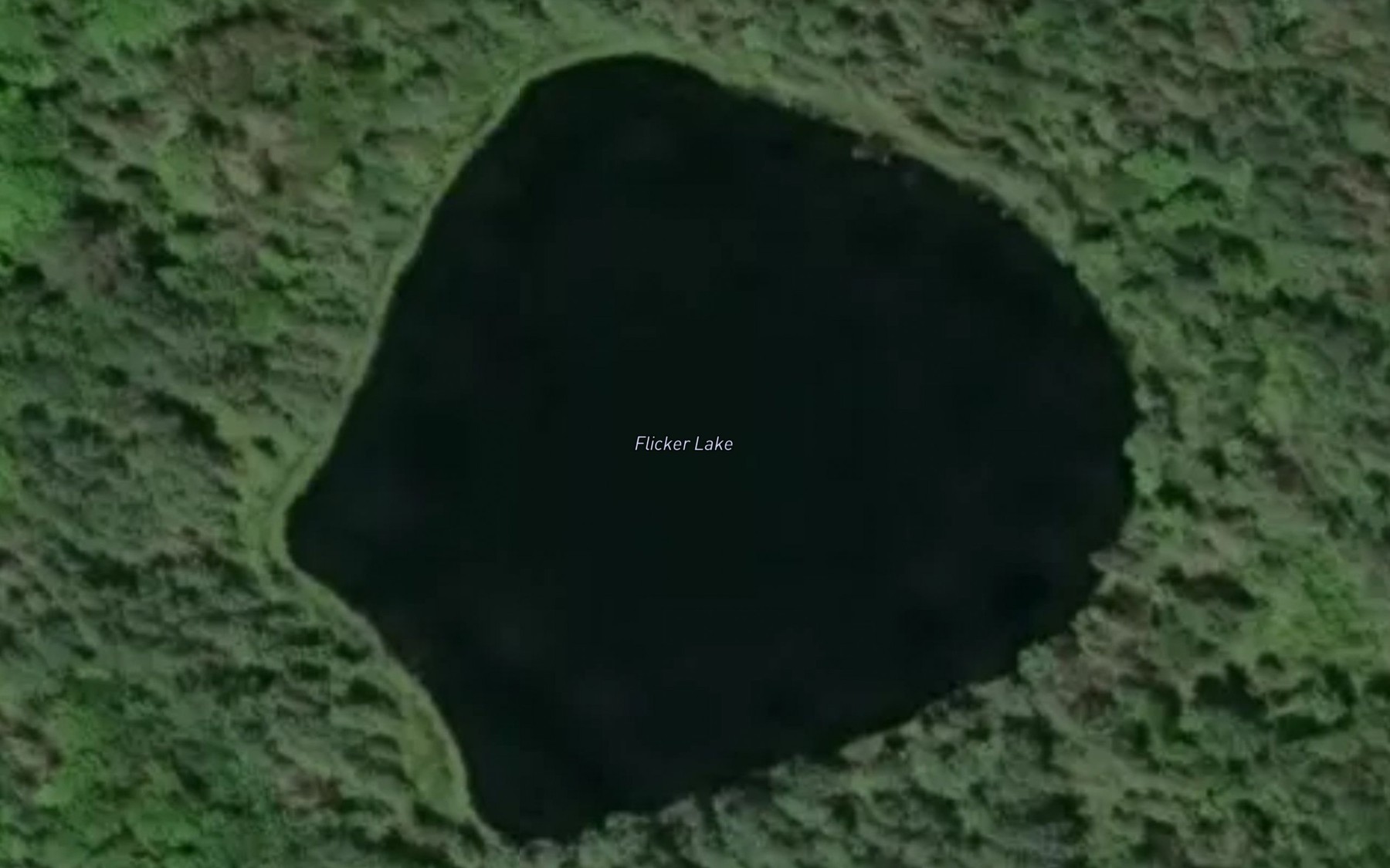 Satellite map of the Flicker Lake