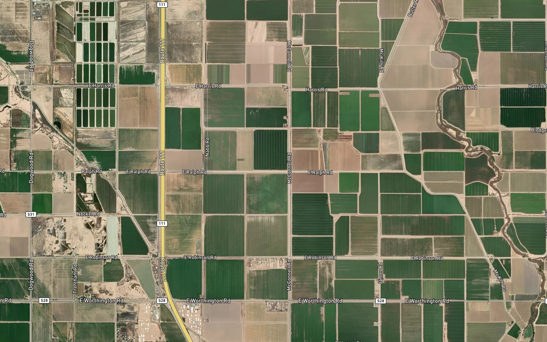 Satellite map of the Lateral Three