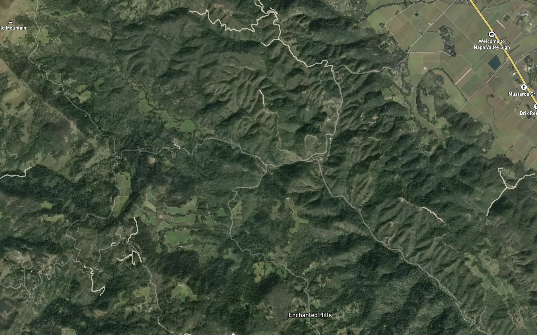 Satellite map of the Montgomery Creek