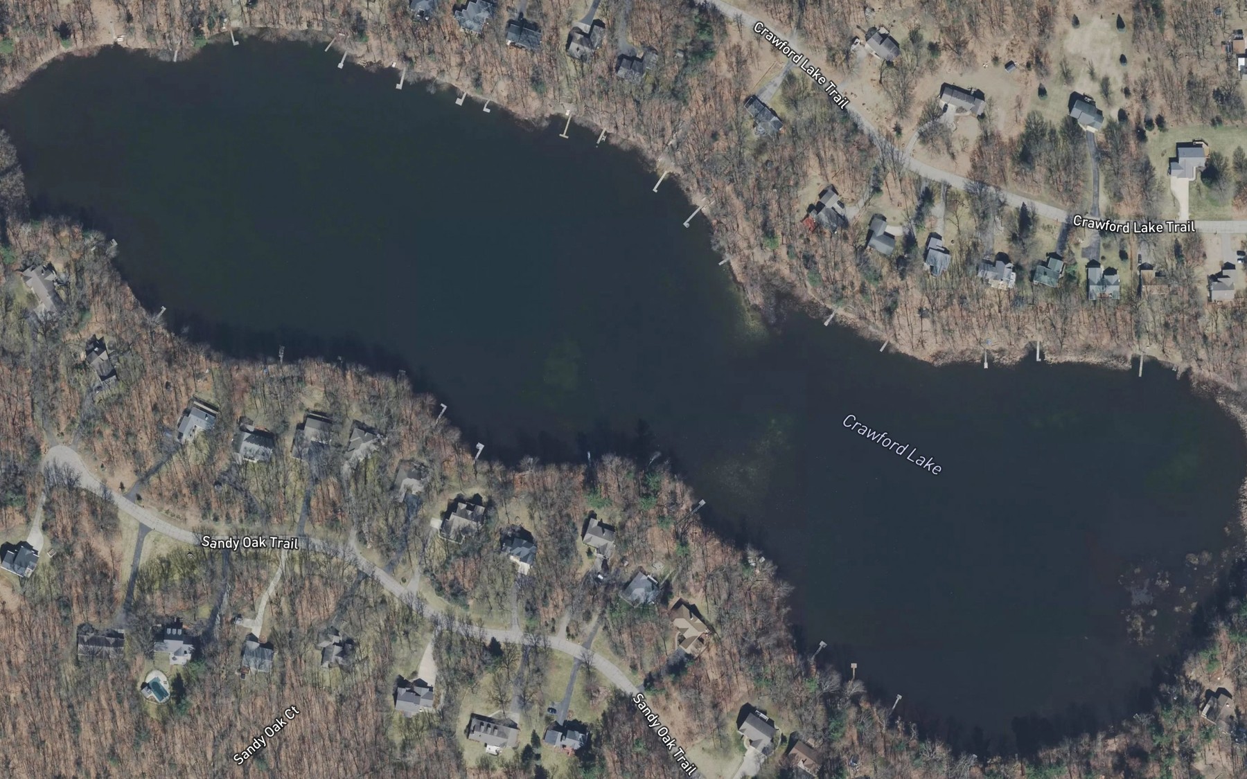 Satellite map of the Crawford Lake
