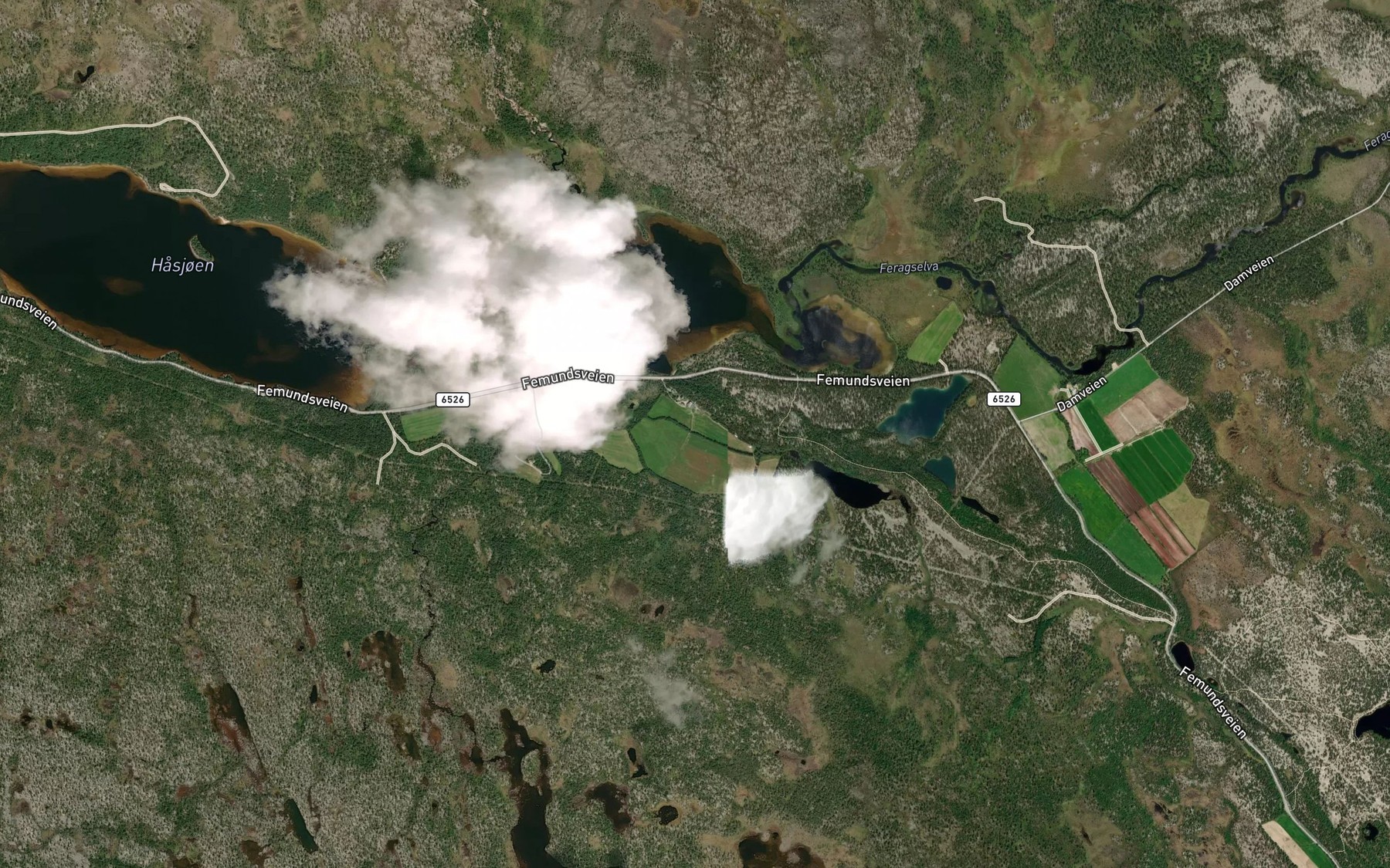 Satellite map of the Ormkasbekken