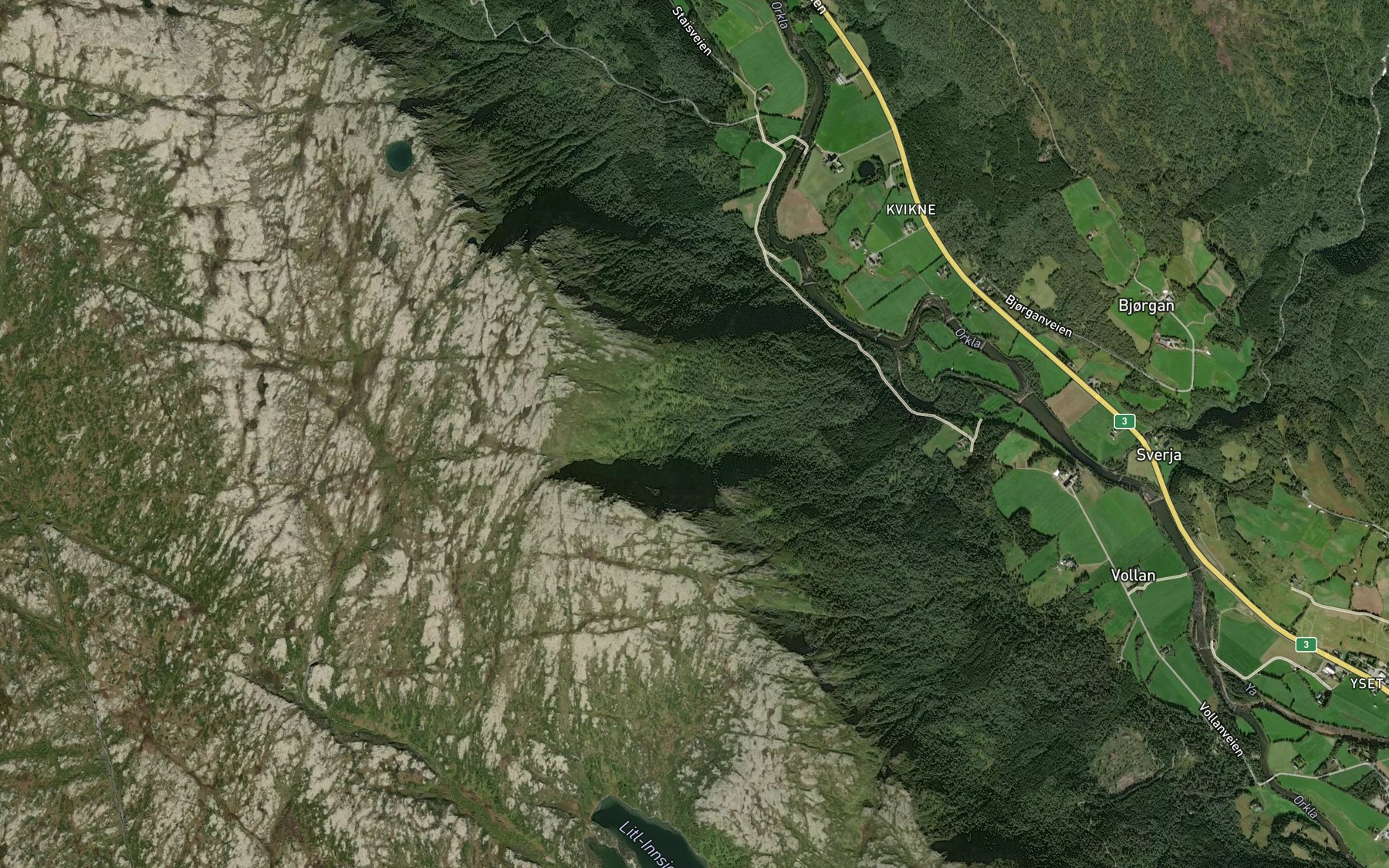 Satellite map of the Liabekken