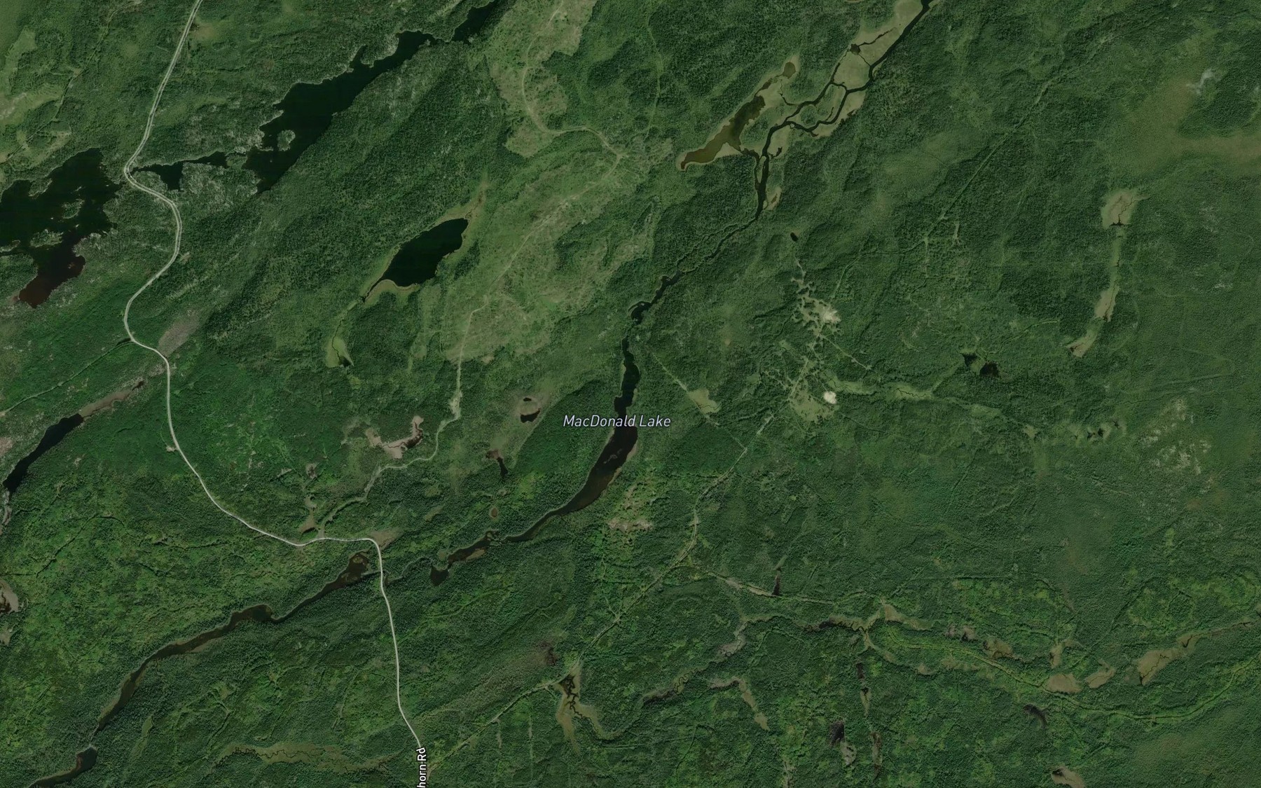 Satellite map of the MacDonald Lake
