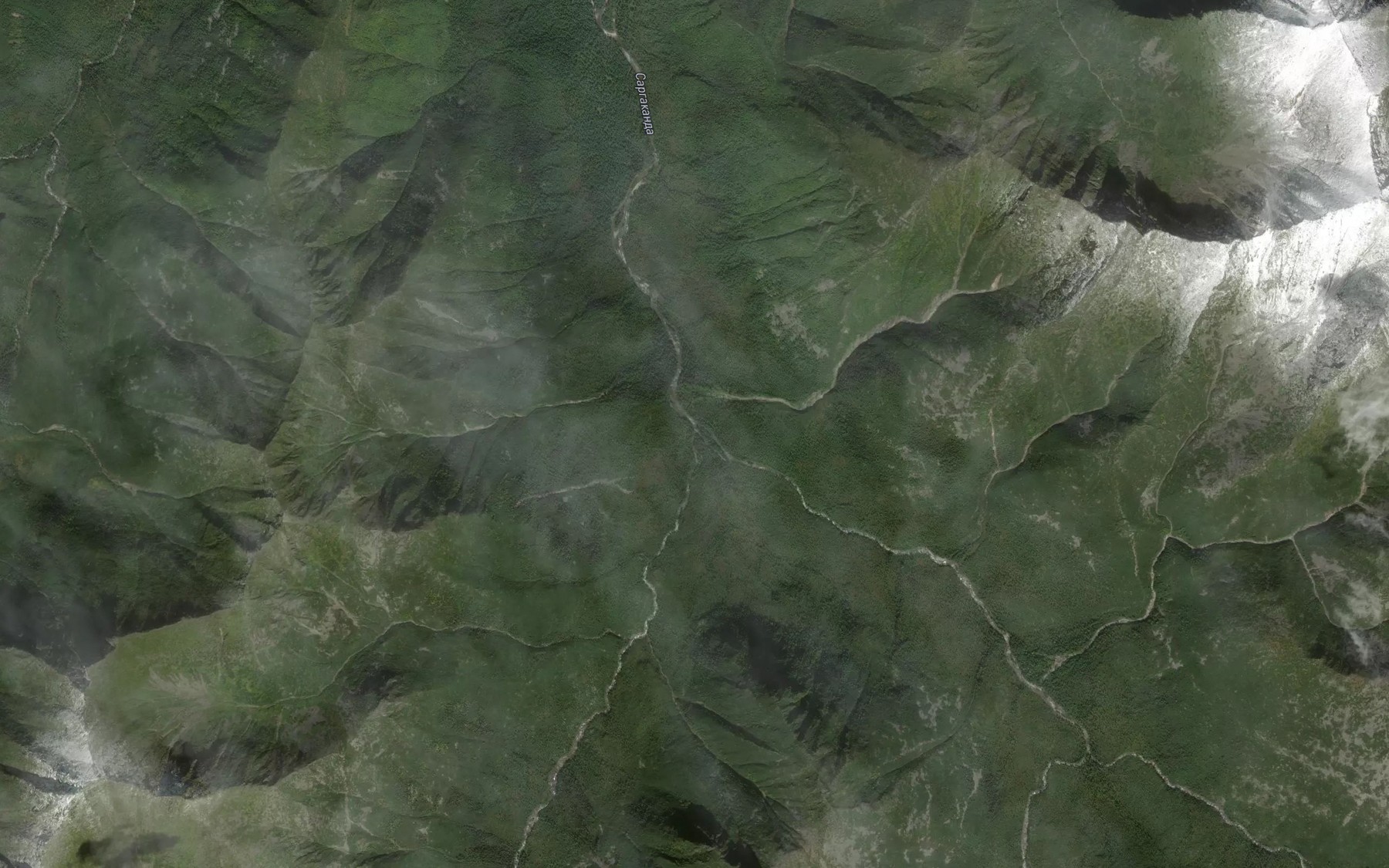 Satellite map of the Tenevaya