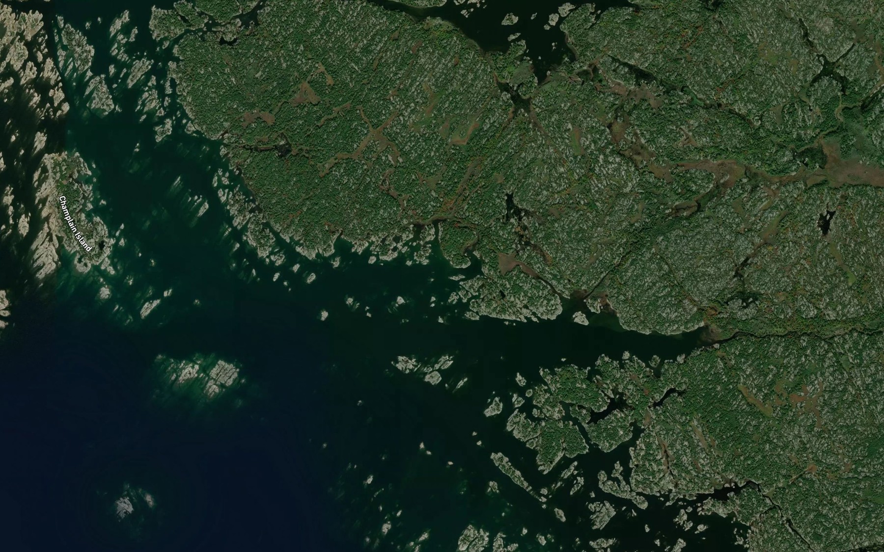 Satellite map of the Laramie Bay
