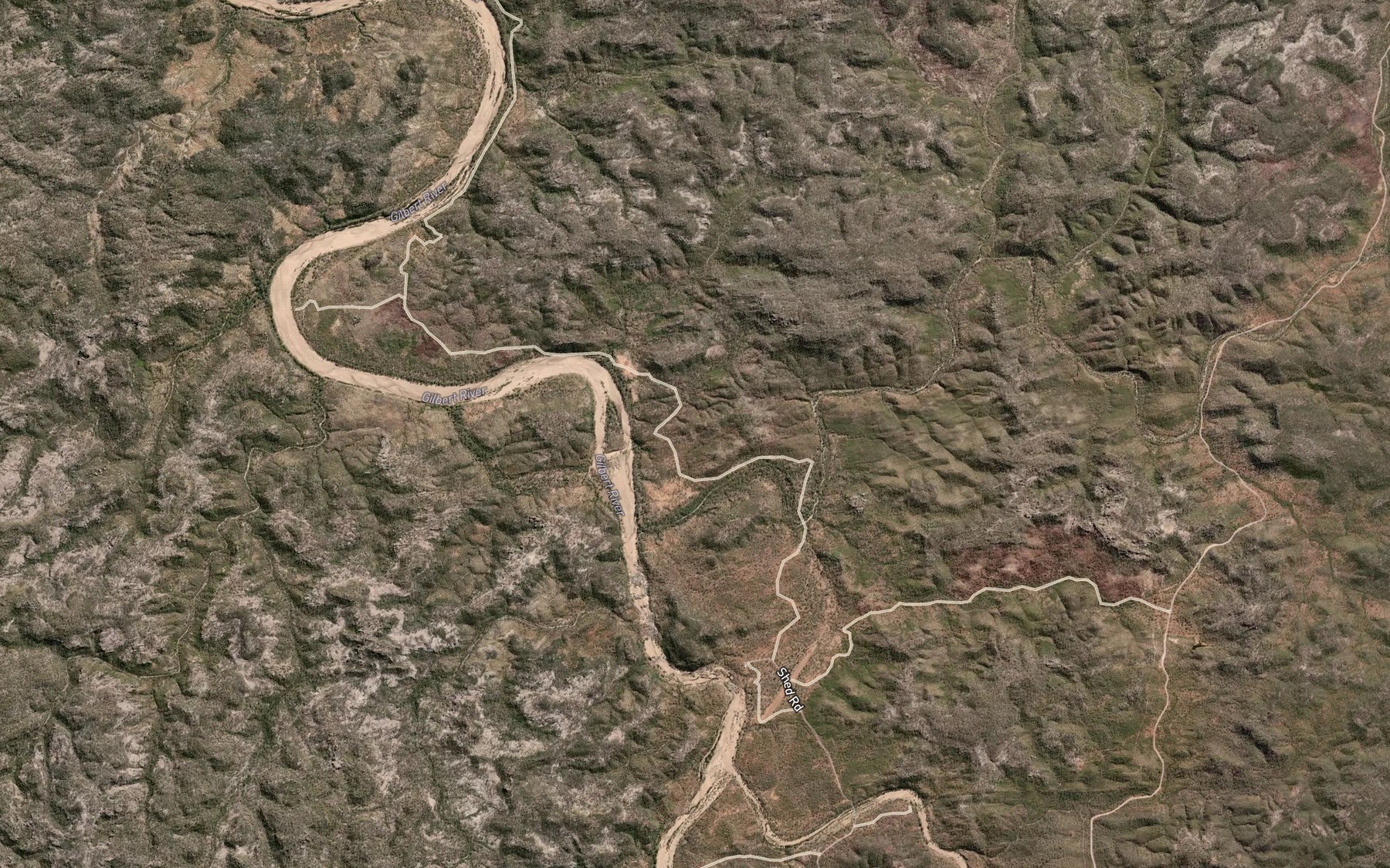 Satellite map of the Dead Horse Creek
