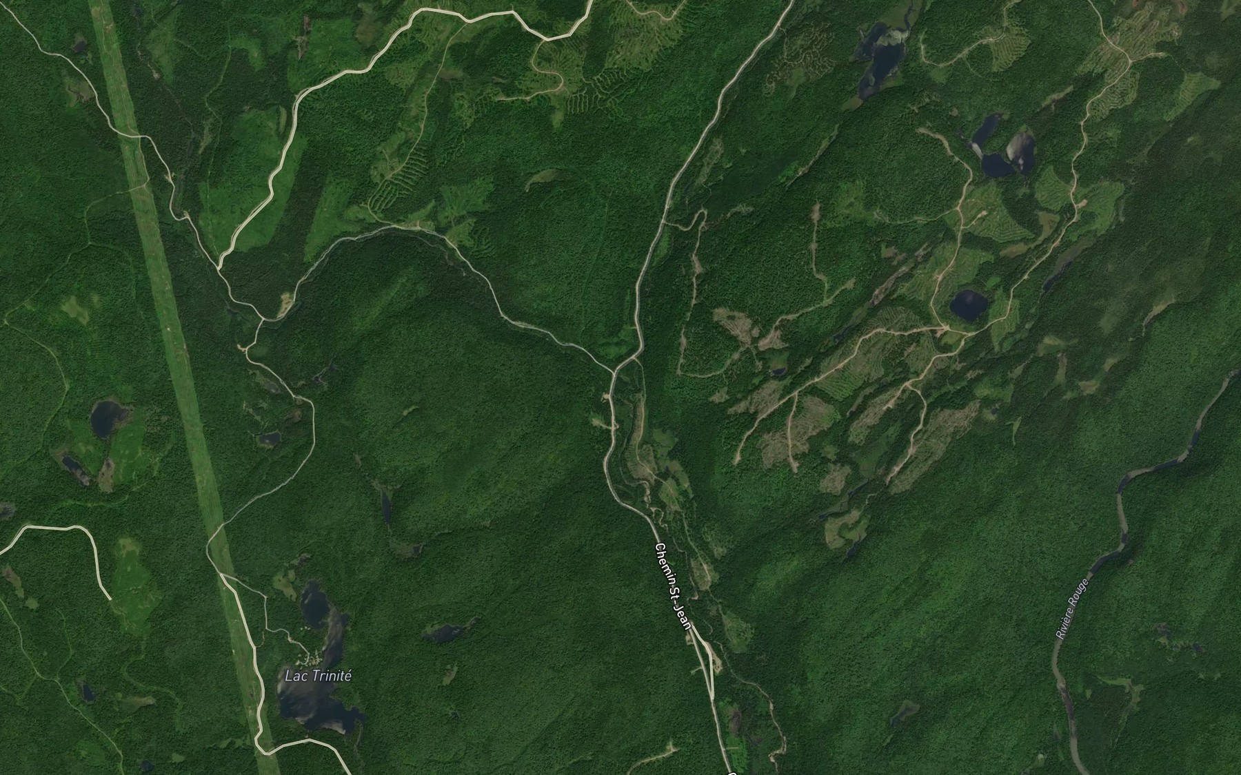 Satellite map of the Ruisseau Dix Milles Est