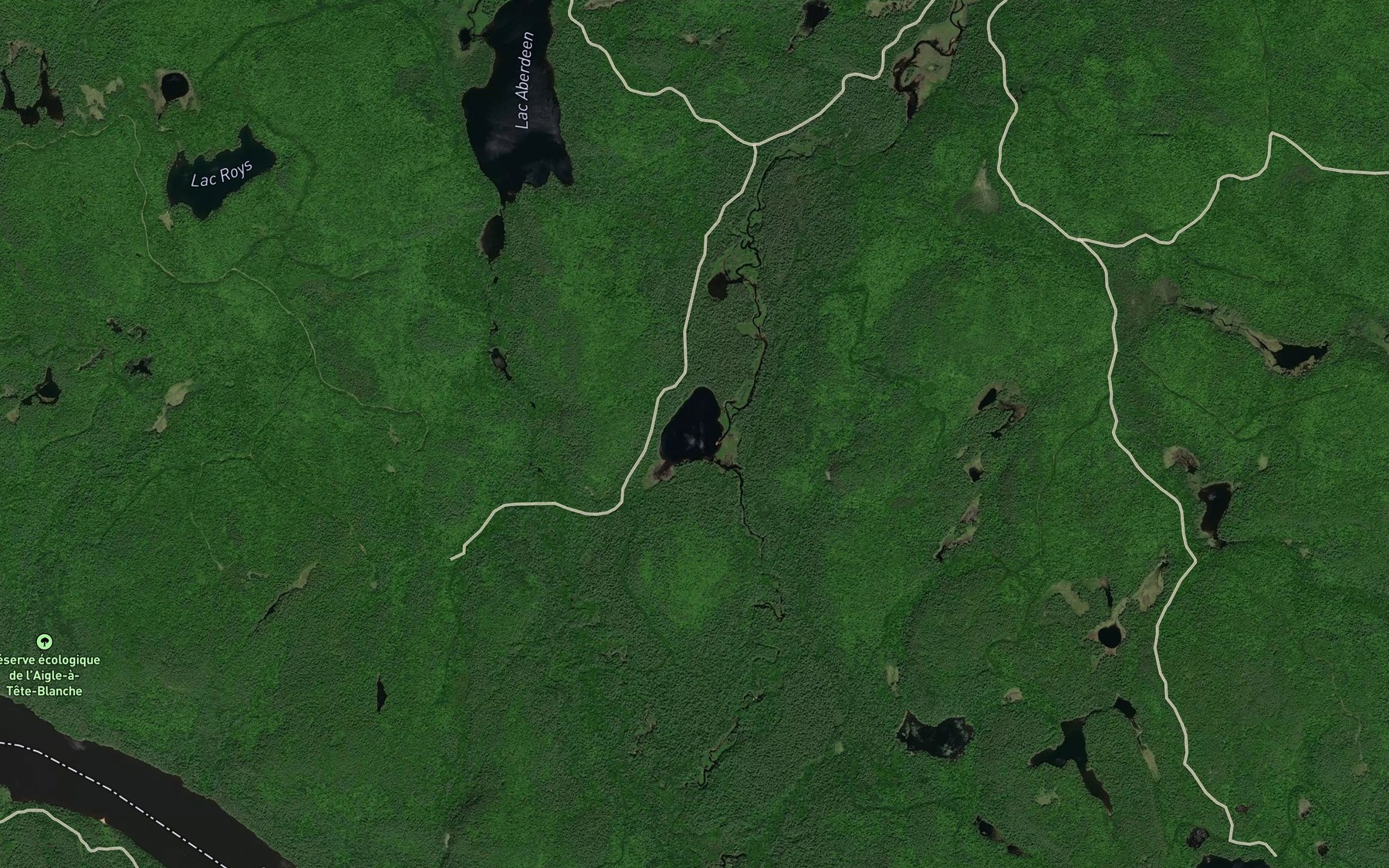 Satellite map of the Lac de la Touche