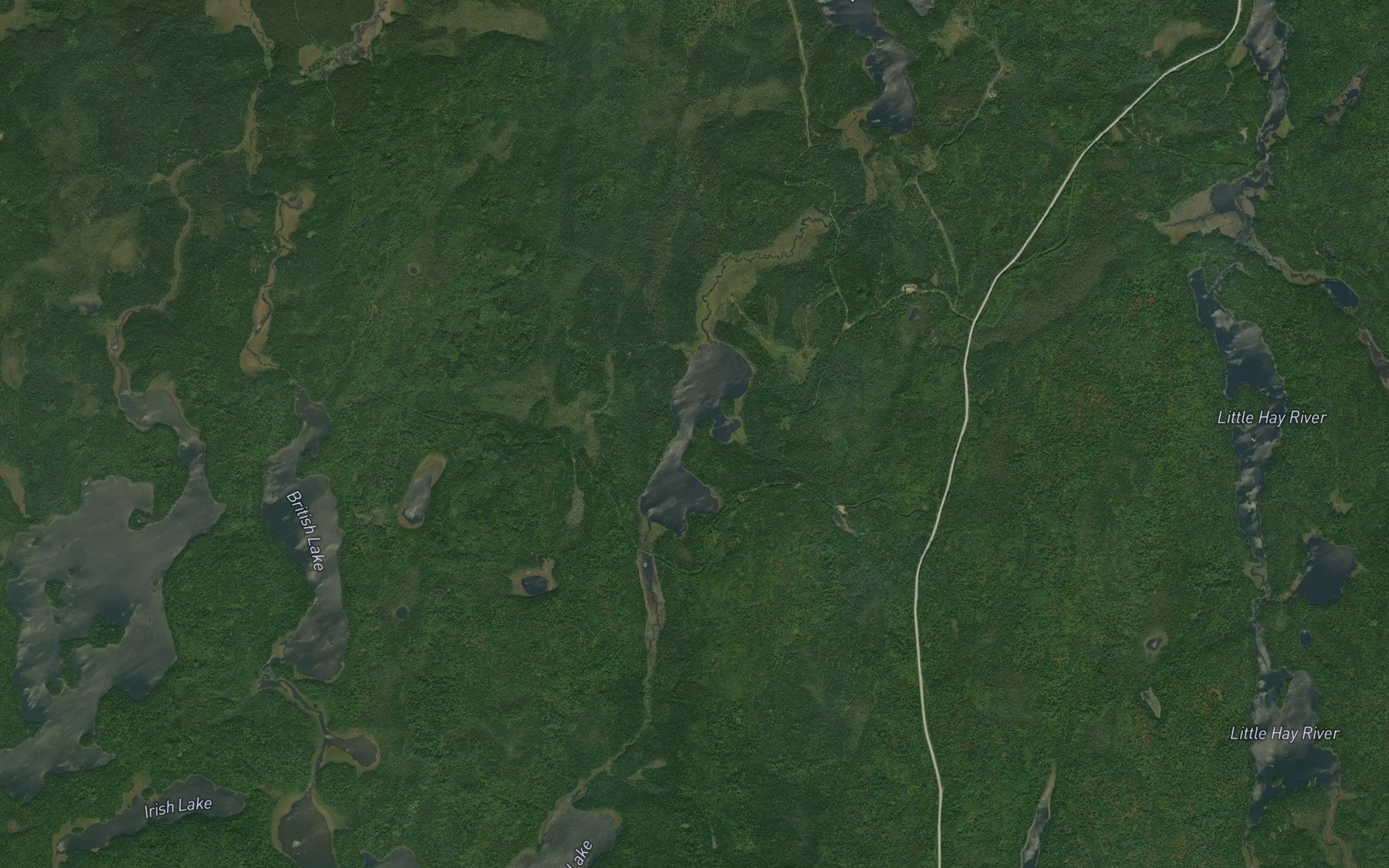 Satellite map of the Stone Lake