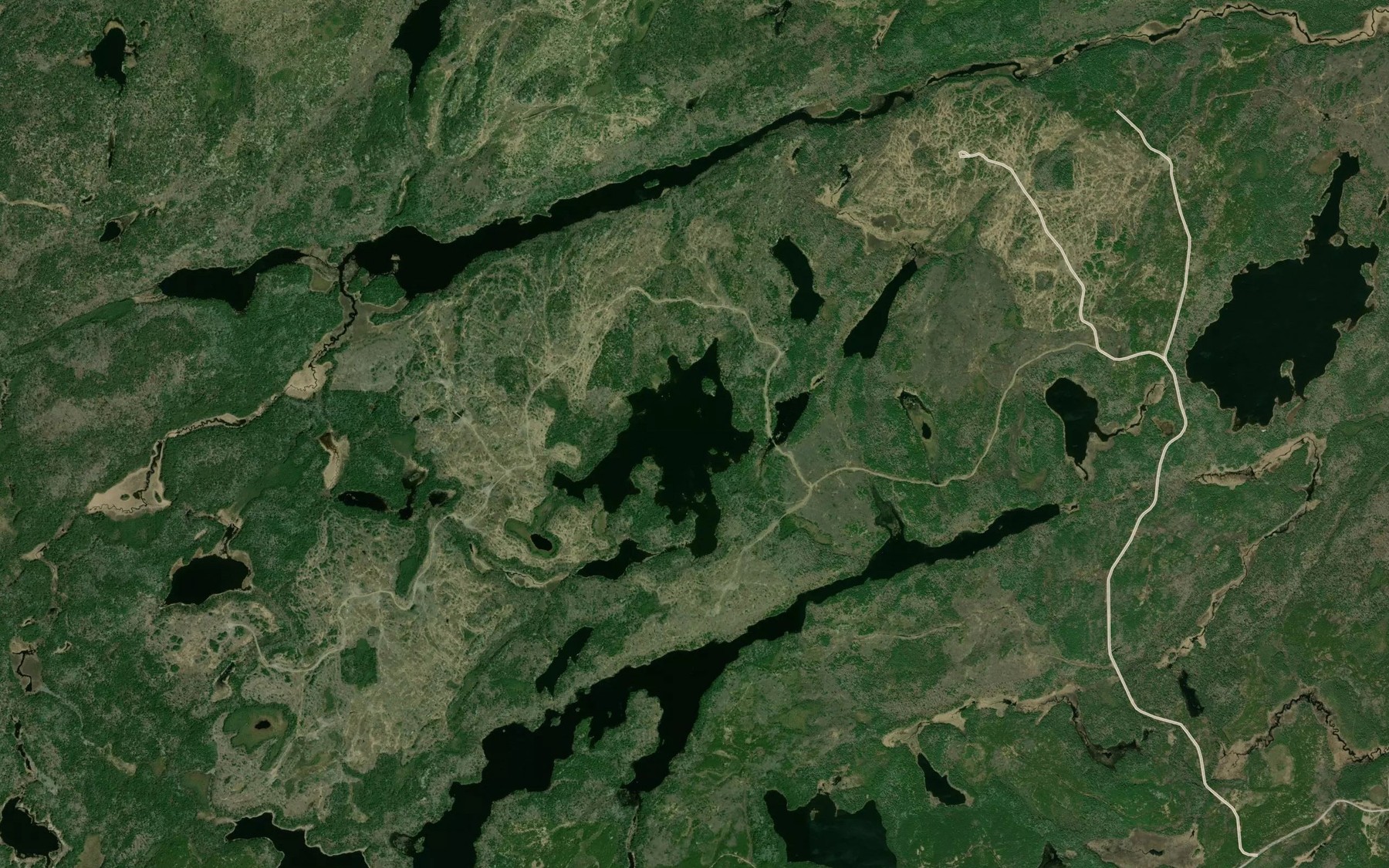 Satellite map of the Odette Lake
