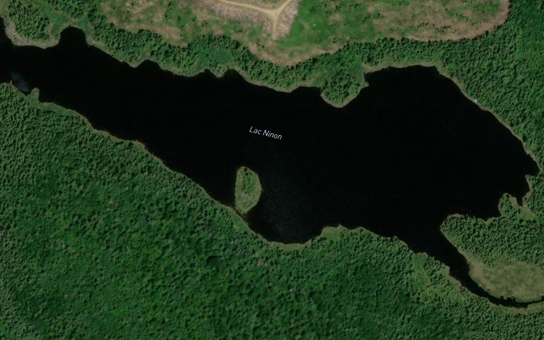 Satellite map of the Lac Ninon